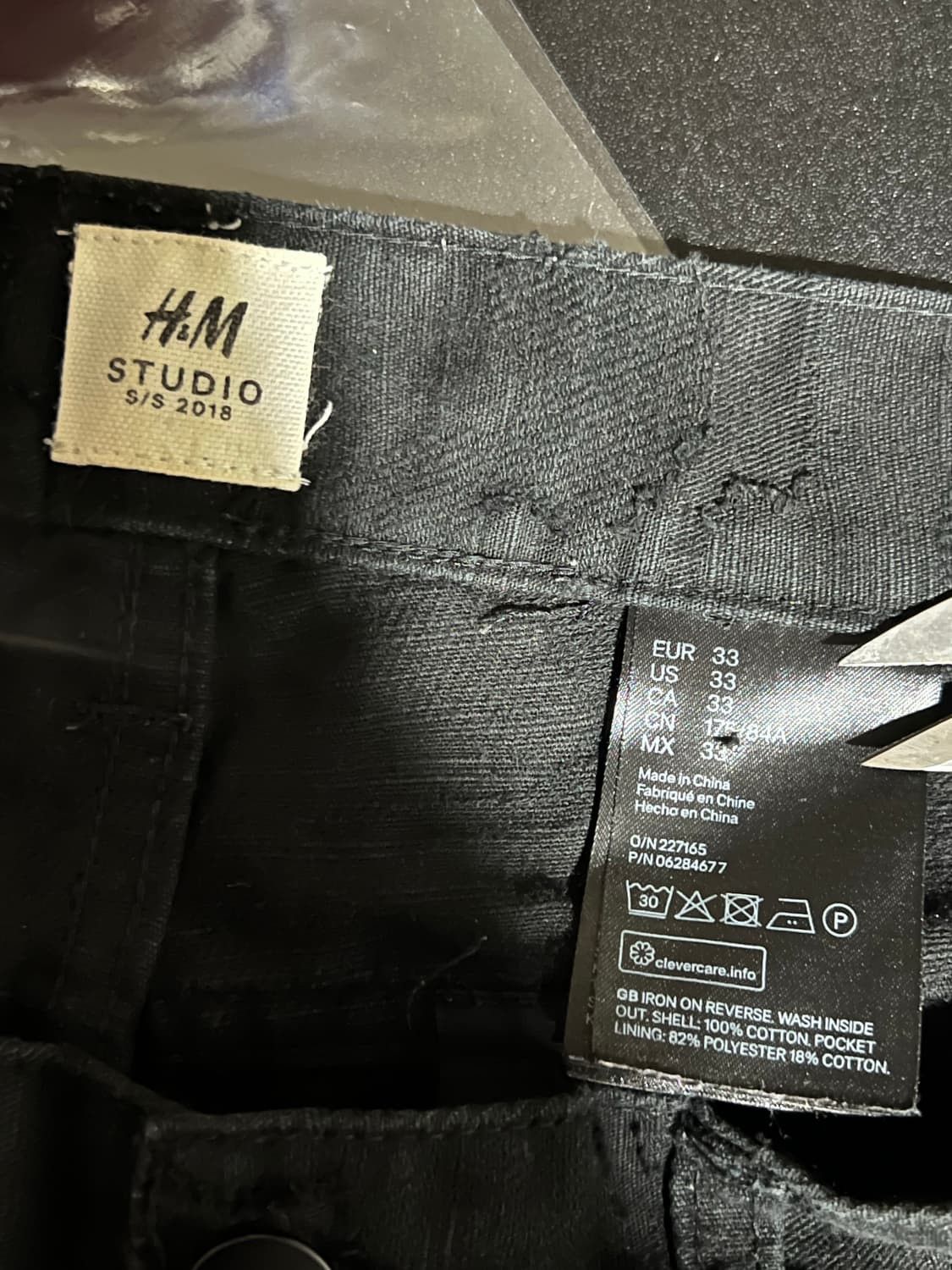 H&M H&M Studio 2018 Deci Cotton Jeans Black Size US 33 - 6 Thumbnail