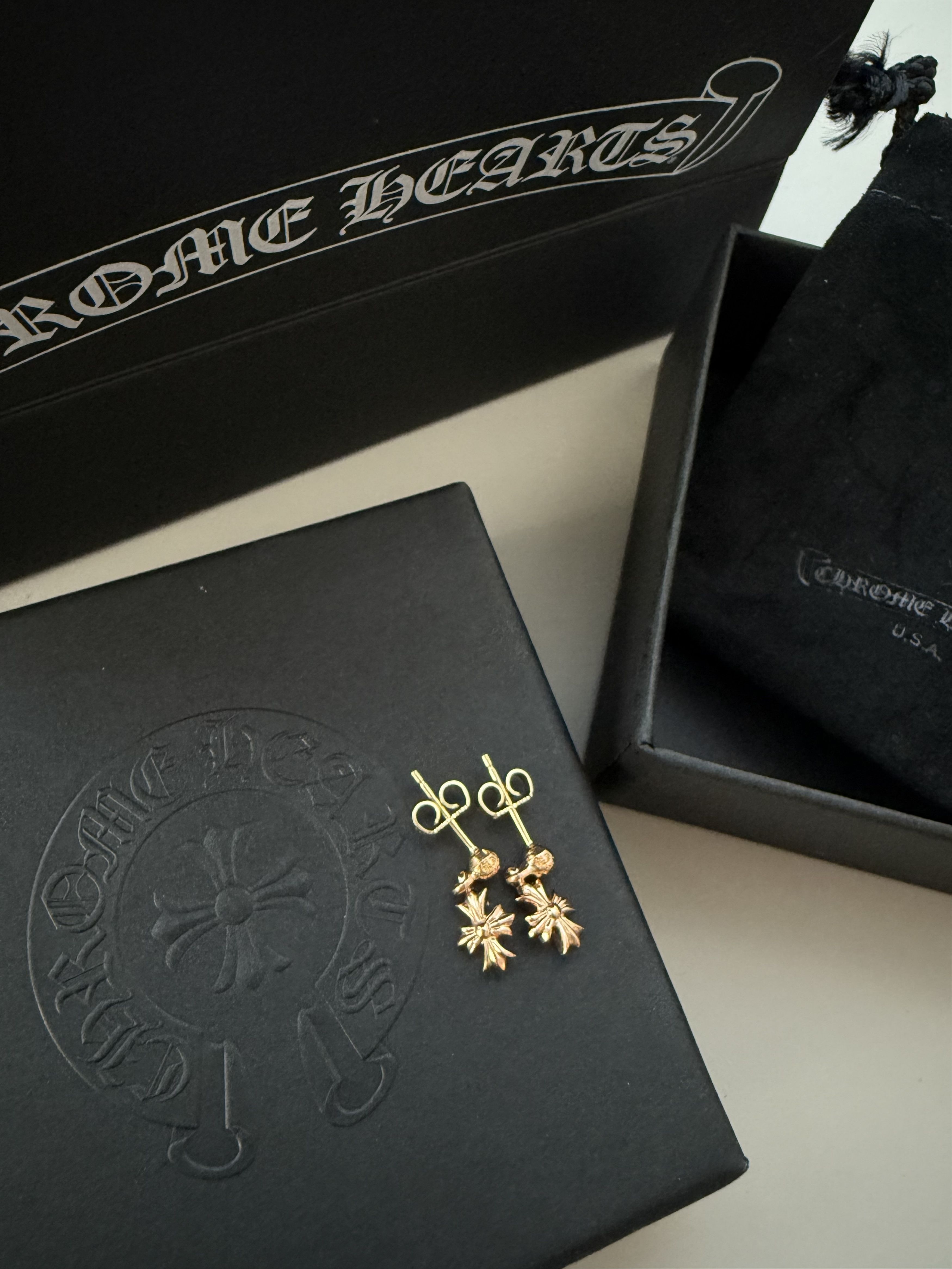 Chrome Hearts Chrome Hearts 22K Tiny E earrings pair Size ONE SIZE - 5 Thumbnail