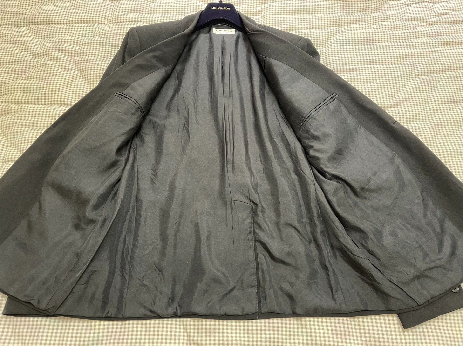 Saint Laurent Paris SLP Slim Black Smoking Jacket Men's 52 Size US L / EU 52-54 / 3 - 3 Thumbnail