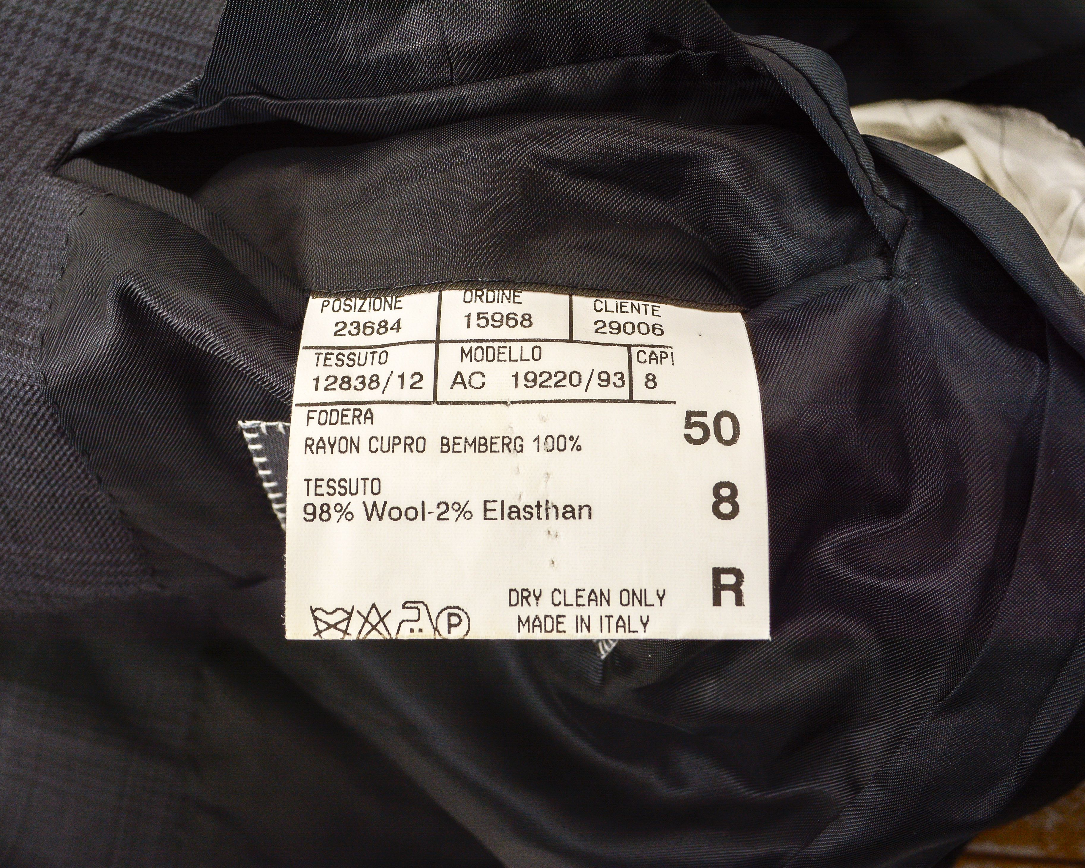 Canali Men's UK 40 US Suit M Blazer Coat Wool Pinstriped EU 50 Size 40R - 6 Thumbnail