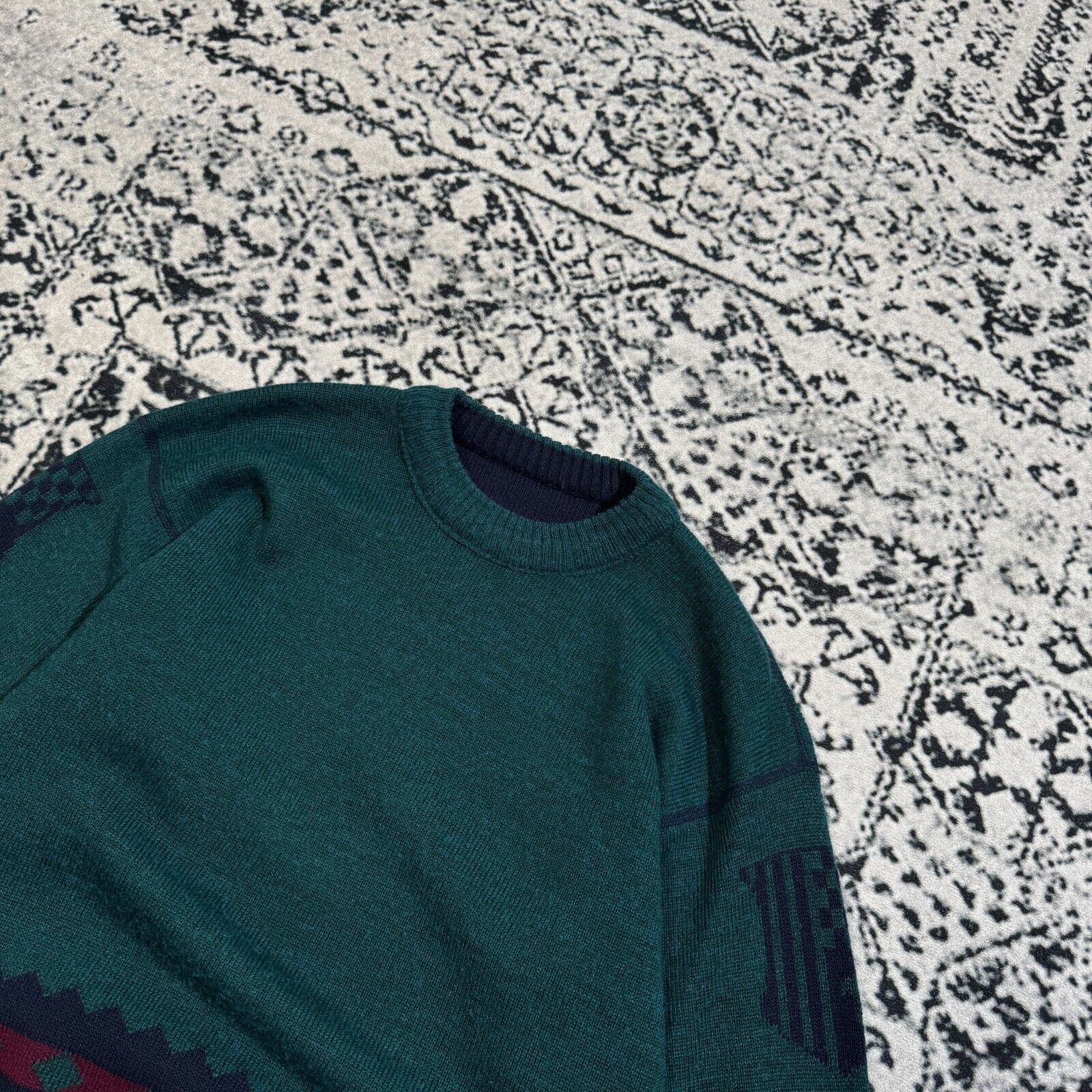 Vintage Vintage Unisex Green Wool Sweater Size S Boho Grunge Smart Size US S / EU 44-46 / 1 - 4 Thumbnail
