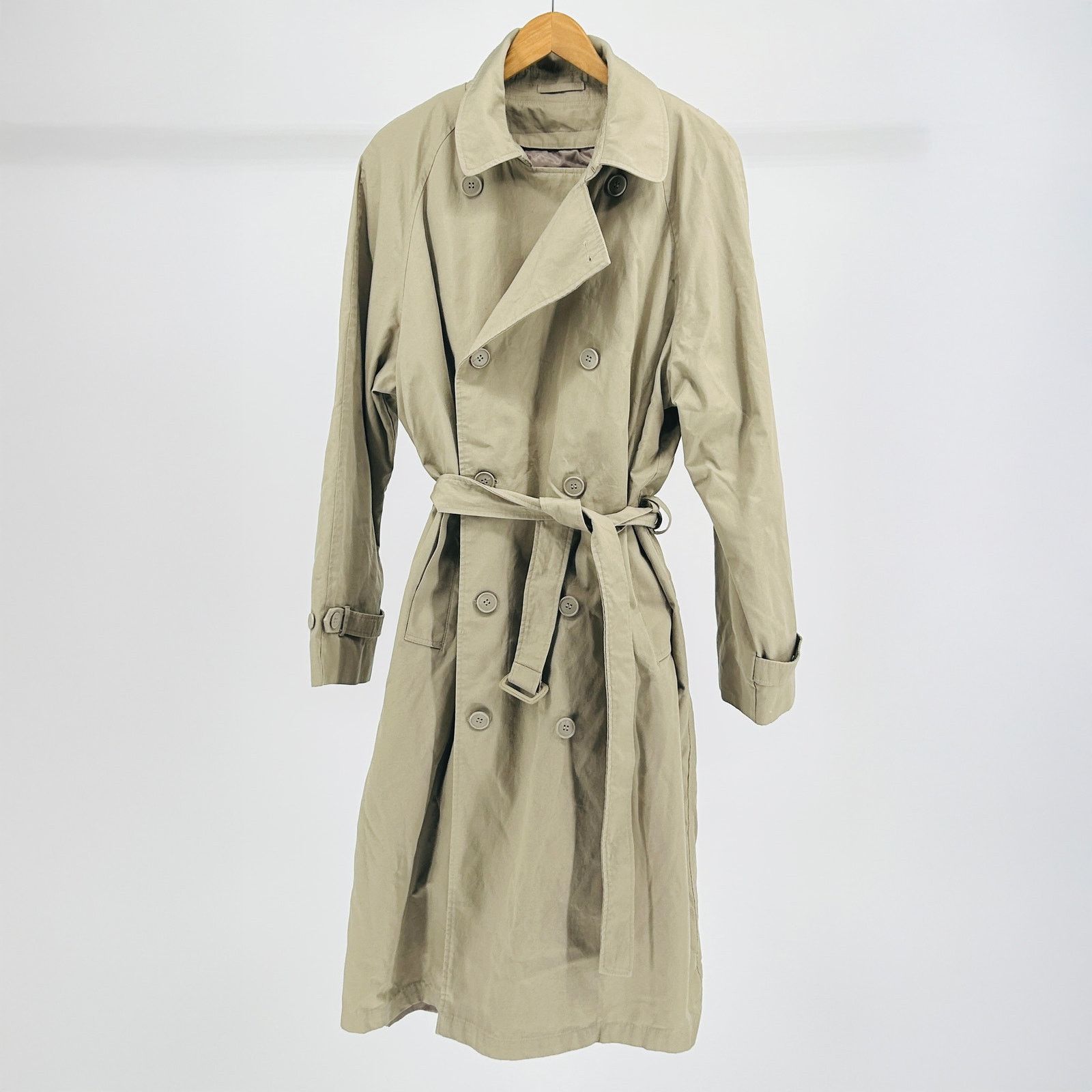 Vintage 90s Beige Trench Coat Belted Rainwear