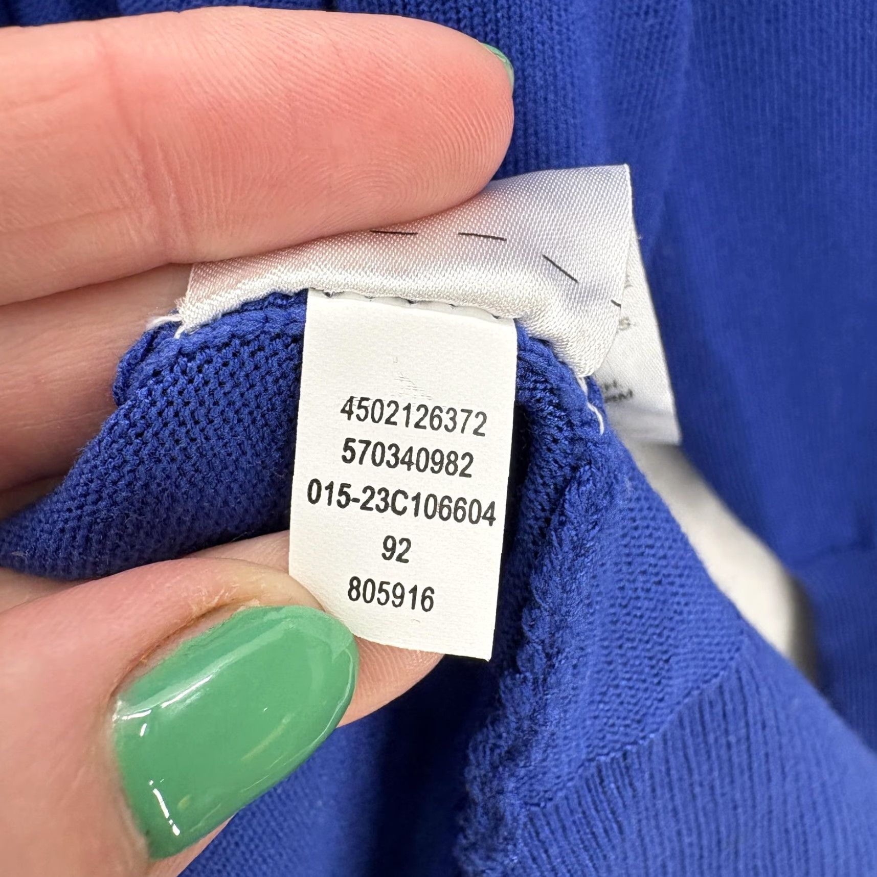 Vintage Chico's Cardigan Sweater Womens XL Knit Hanky Hem Open Front Rich Cobalt NWT Size XL / US 12-14 / IT 48-50 - 7 Thumbnail