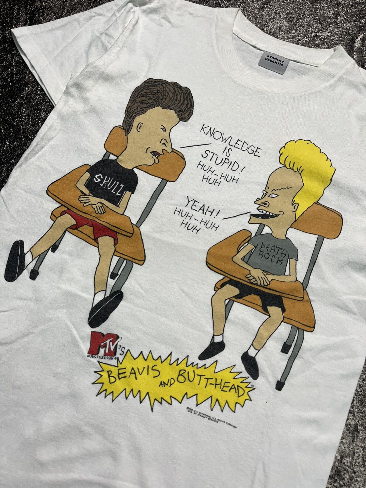 Vintage Vinta Beavis And But-Head Asap Rocky White T-Shirts Size US M / EU 48-50 / 2 - 3 Thumbnail