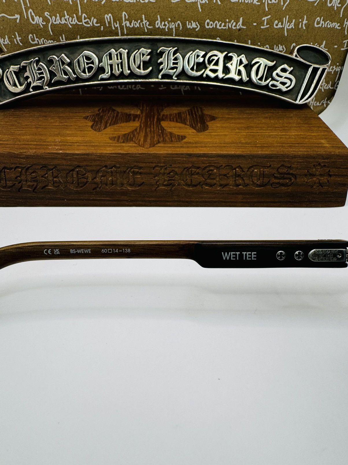 Chrome Hearts Chrome Hearts Wood Wet Tee Sunglasses Size ONE SIZE - 8 Thumbnail