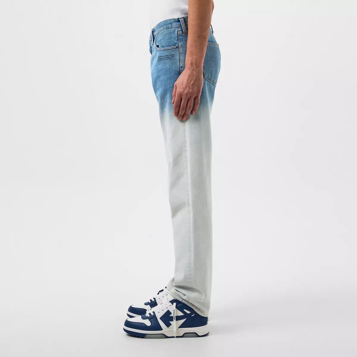 Off-White o1y0225 Denim Pant in Blue/White Size US 26 / EU 42 - 4 Thumbnail