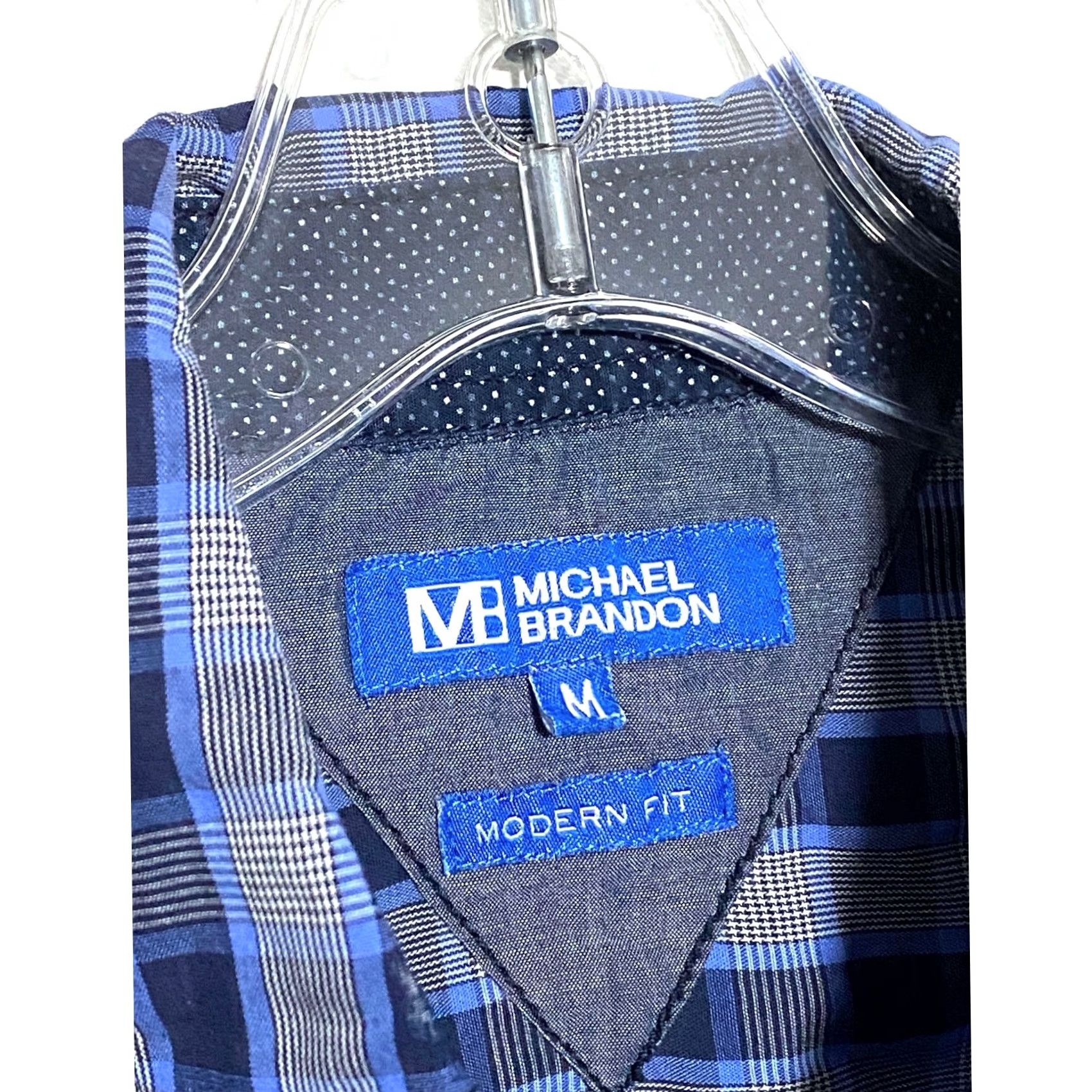 Vintage Michael Brandon Modern Fit Plaid Button Front Shirt Men M Business Casual Office Shirt Size US M / EU 48-50 / 2 - 5 Thumbnail