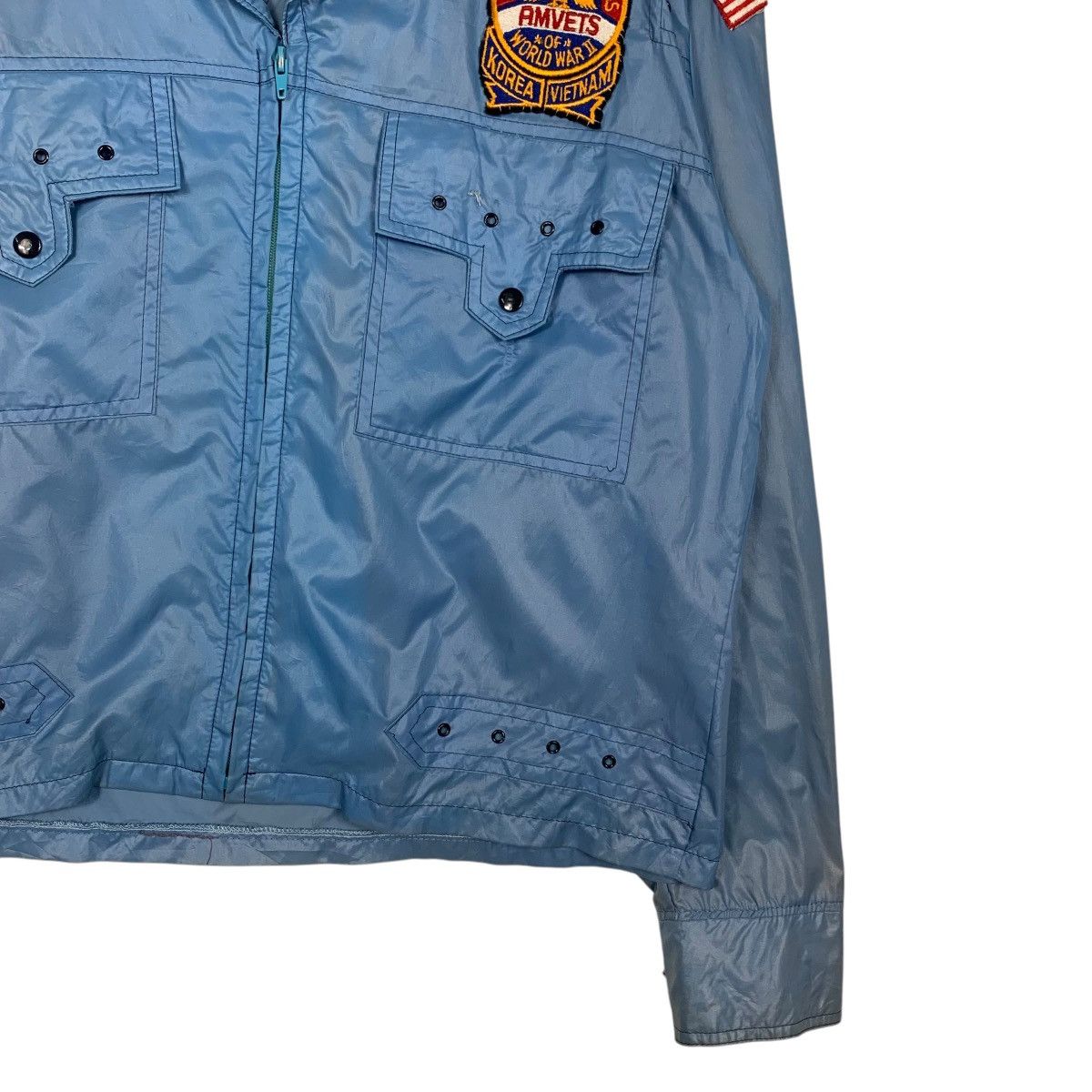 Vintage AMVETS World War II Korea Vietnam Nylon Jacket #2432-C109 Size US M / EU 48-50 / 2 - 6 Thumbnail