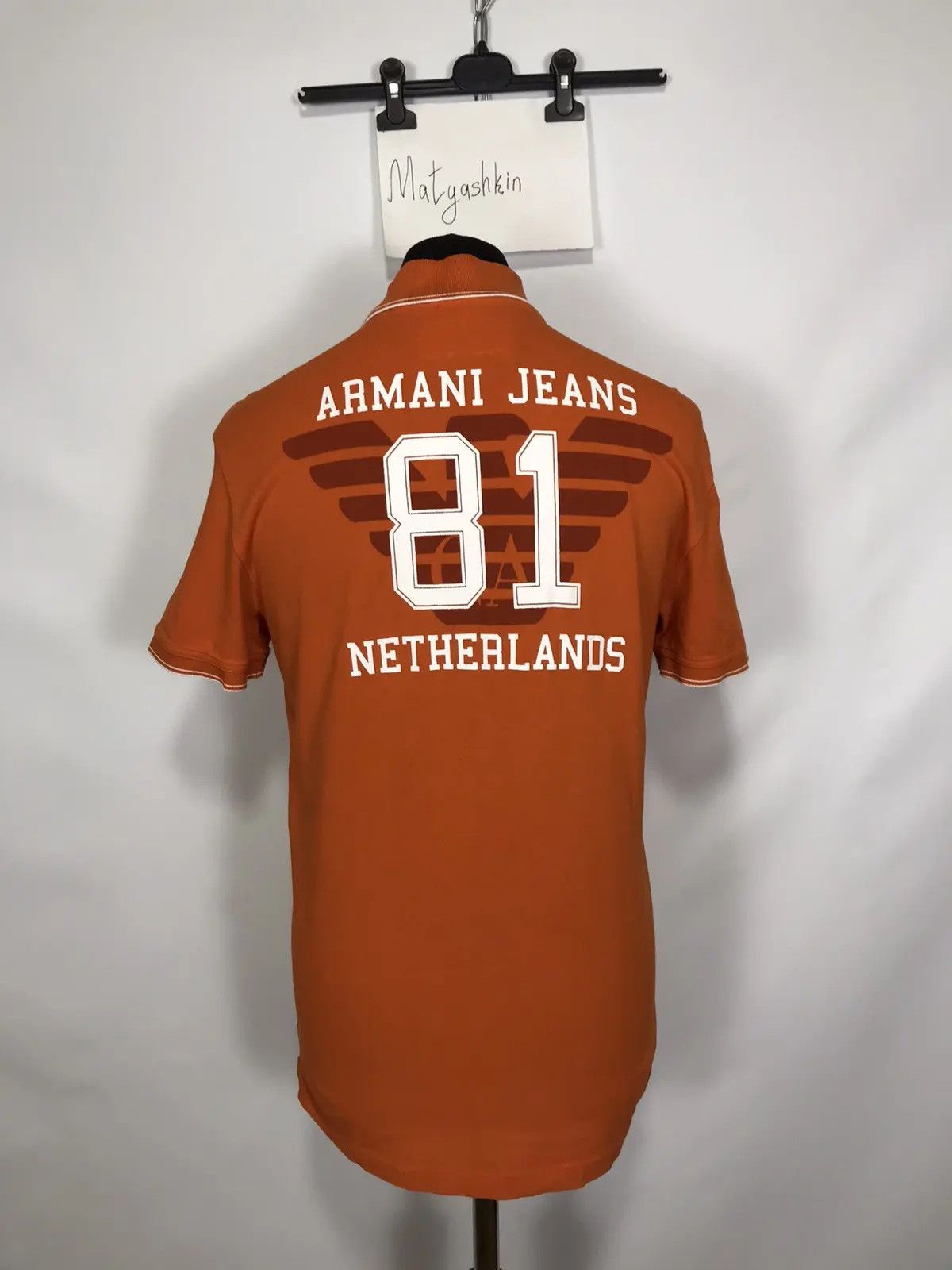 Armani × Designer Armani Jeans luxury polos T-shirt Size US XL / EU 56 / 4 - 2 Thumbnail