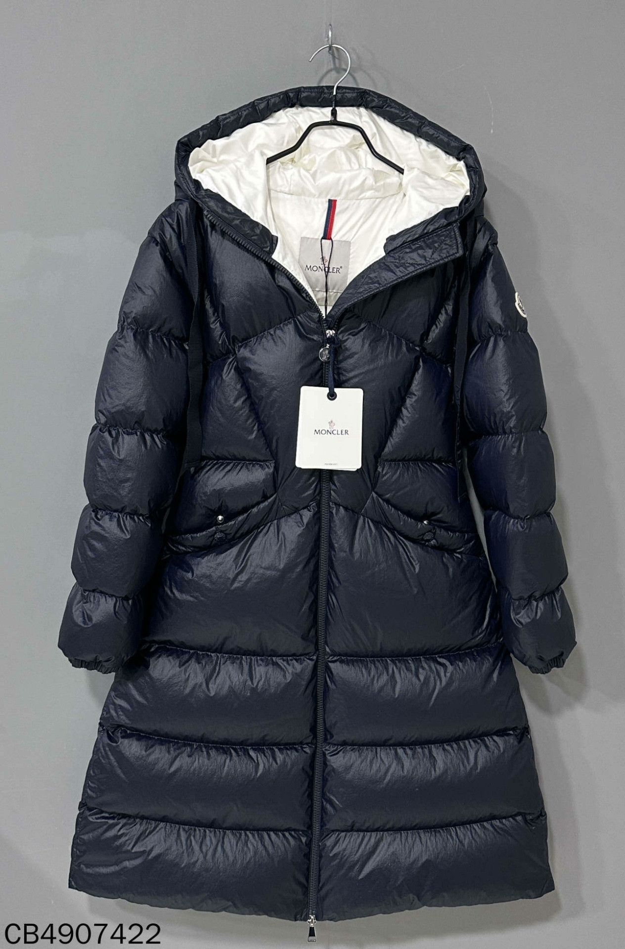 Moncler Moncler Down Long Blue Down Jacket M Women Size M / US 6-8 / IT 42-44 - 1 Thumbnail