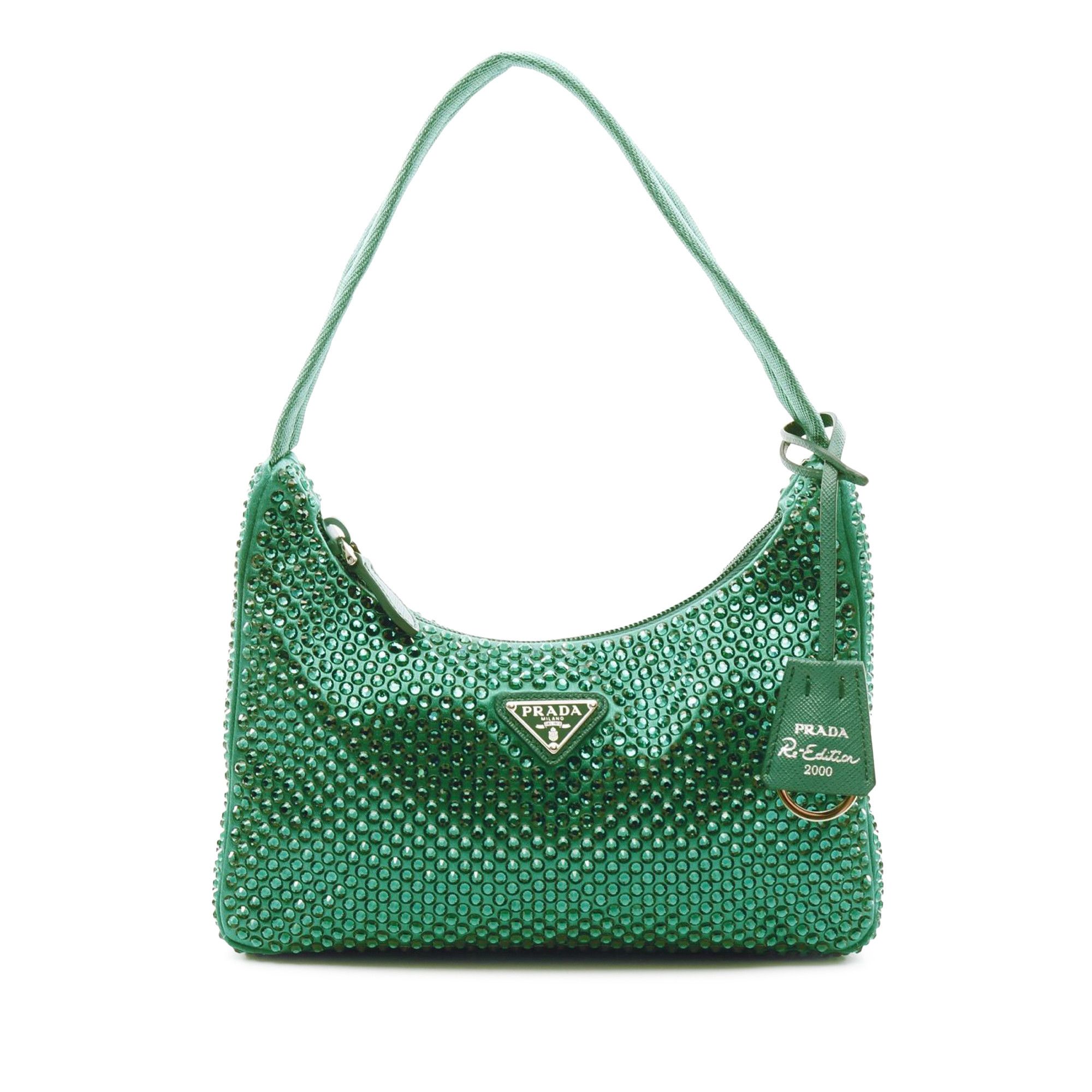 Prada Mini Satin Crystal Re Edition 2000 Shoulder Bag