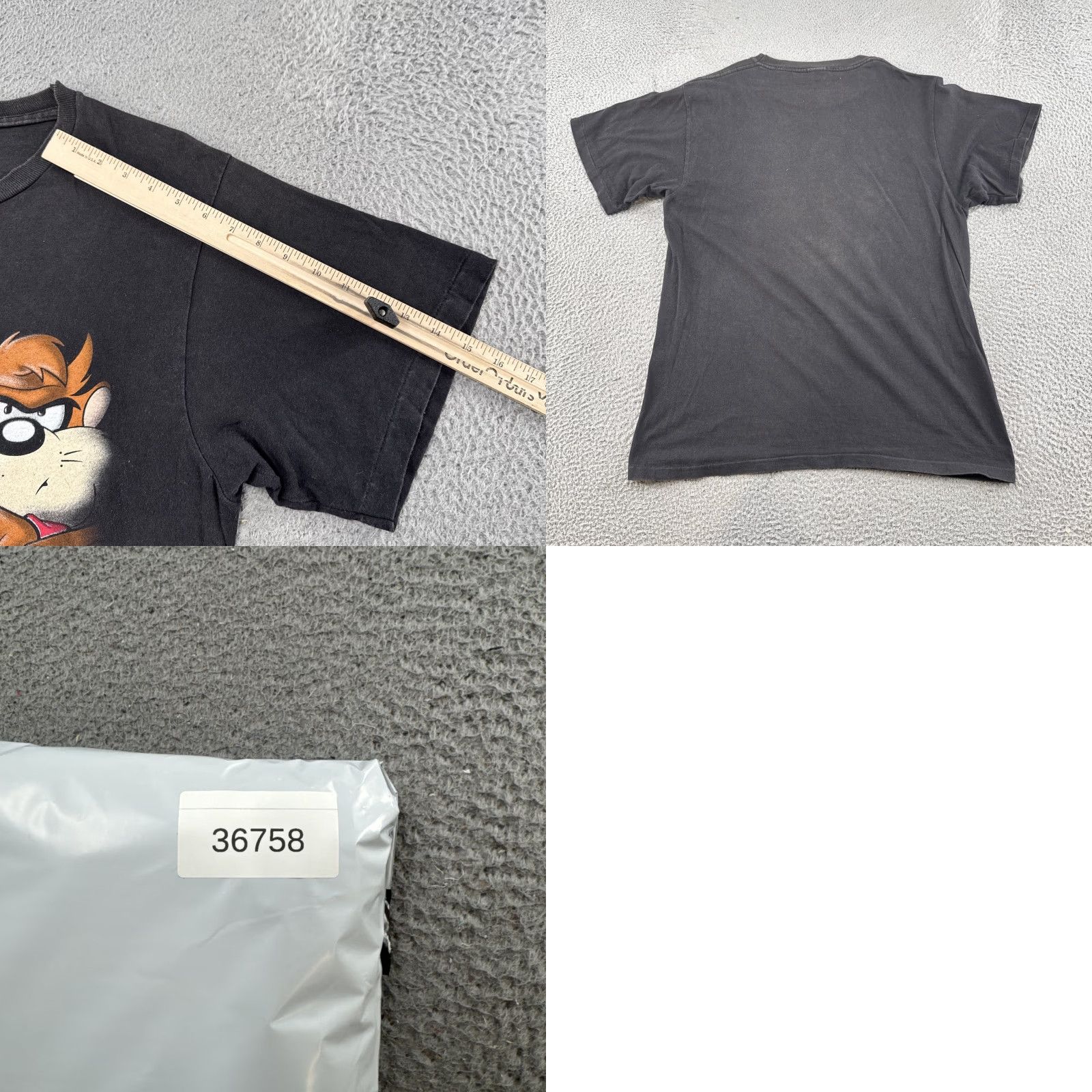 Changes VINTAGE 90s Chicago Bulls Looney Tunes Bugs Bunny Taz Daffy Duck Shirt L Men Black Cotton Size US L / EU 52-54 / 3 - 9 Thumbnail