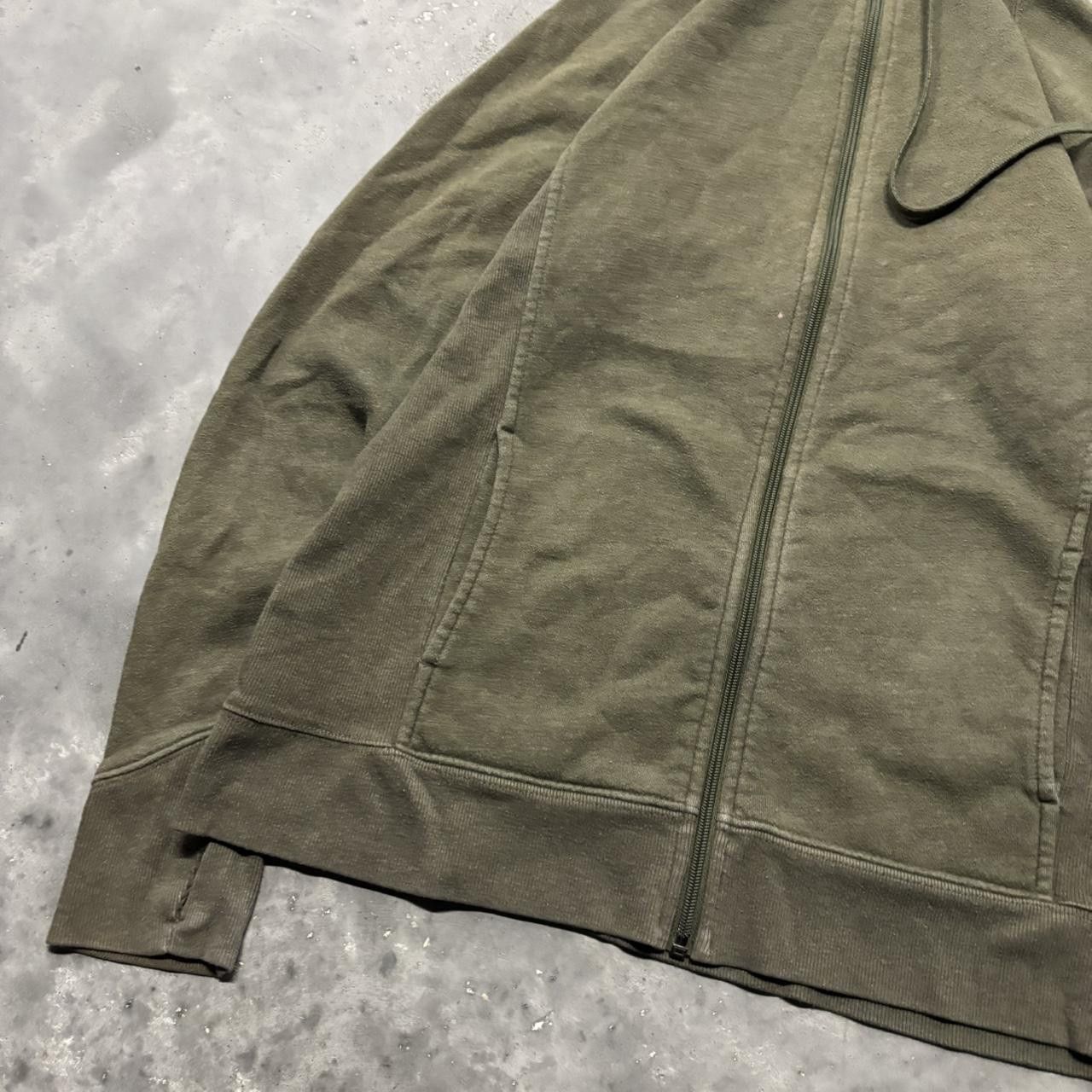 Japanese Brand × Vintage Crazy Vintage Y2K/2000s Moss Green Blank Essential Zip Up Hoodie! Size L / US 10 / IT 46 - 3 Thumbnail