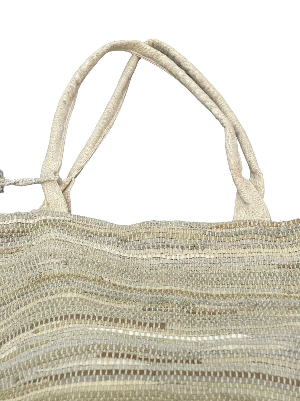 Genuine Leather Woven Leather Handcraft Handmade Japan Tote Bag 3🟩 Size ONE SIZE - 9 Thumbnail