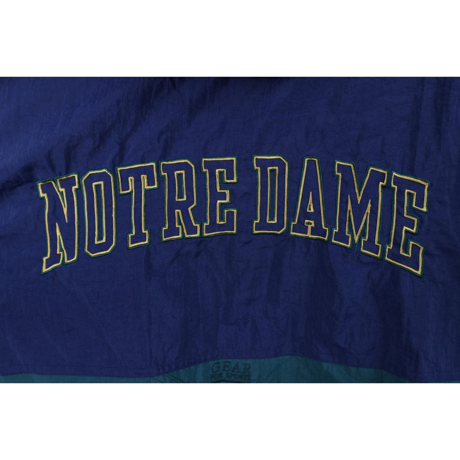 Vintage Vintage 90s Notre Dame University Half Zip Hooded Jacket Size US L / EU 52-54 / 3 - 16 Thumbnail