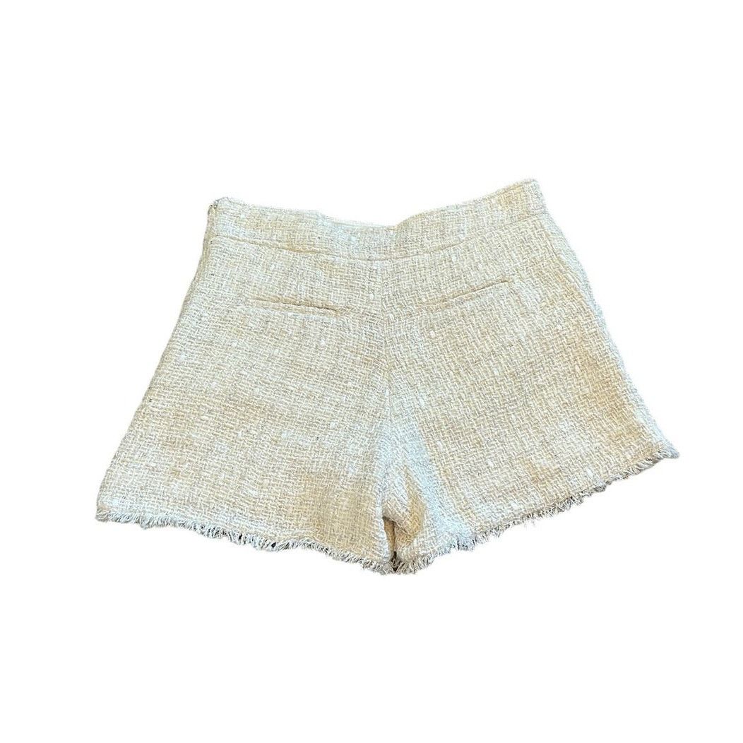 Generation Love Generation Love Women's Medium Ivory Lizzy Tweed Shorts Size 30" / US 8 / IT 44 - 6 Thumbnail