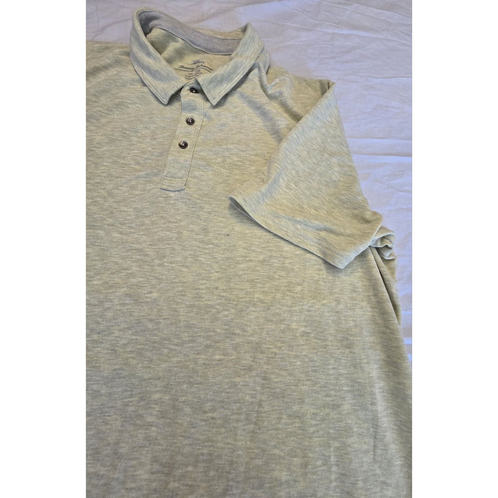 Tommy Bahama Tommy Bahama Men's Oatmeal Color Size 3XL Golf Polo Size US XXL / EU 58 / 5 - 4 Thumbnail