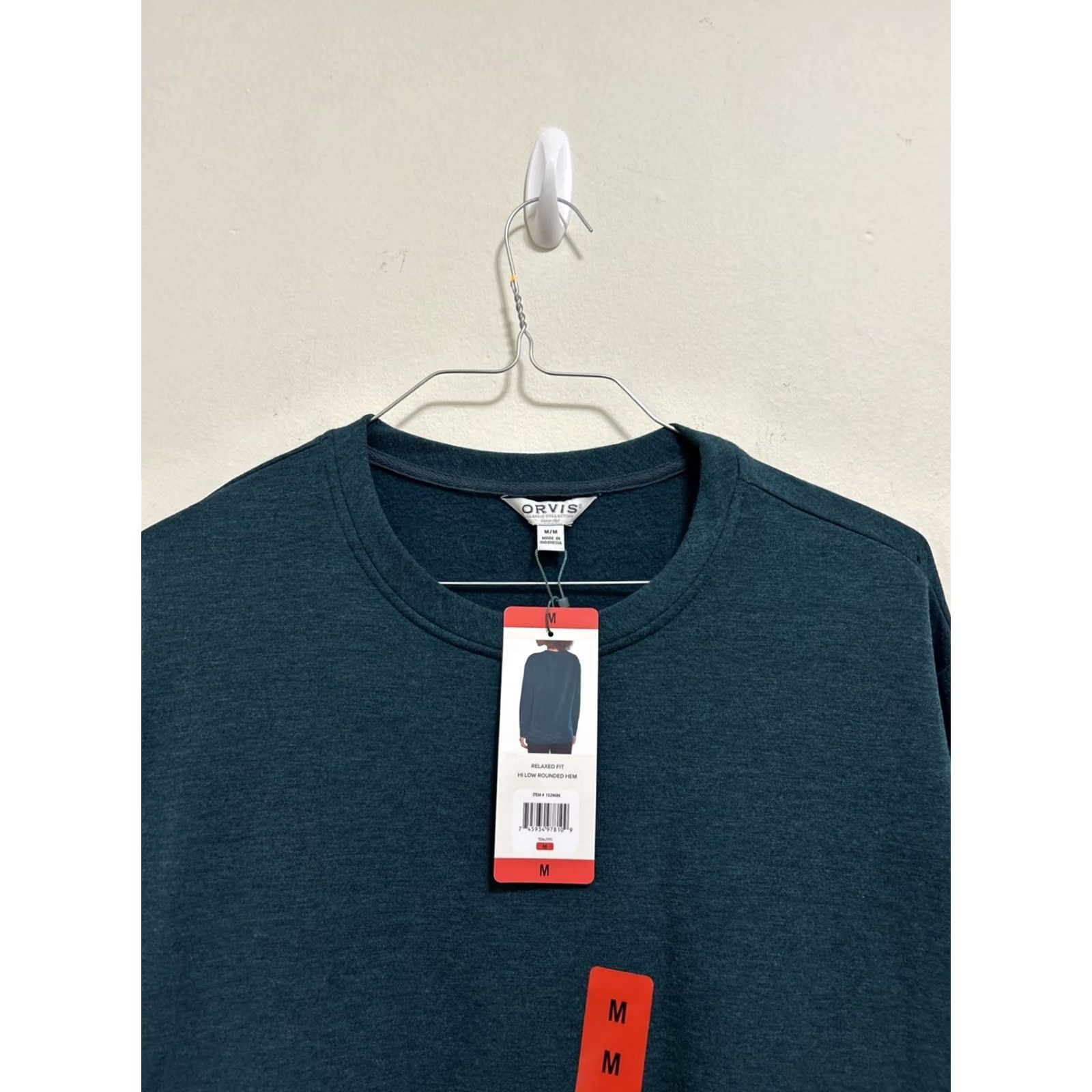 Orvis Orvis Cozy Pullover Womens M Teal Relaxed Fit Lightweight Sweater Sweatshirt Size M / US 6-8 / IT 42-44 - 2 Thumbnail