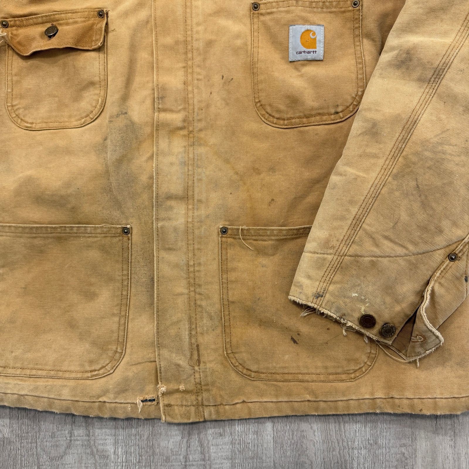Carhartt Vintage Carhartt Chore Jacket XL Blanket Lined Distressed Size US XL / EU 56 / 4 - 4 Thumbnail