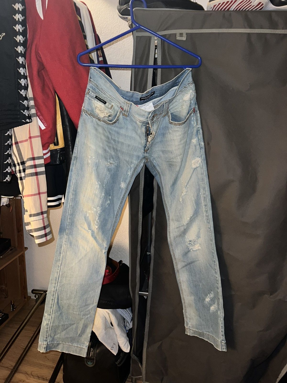 Dolce & Gabbana Dolce & Gabbana Distressed Jeans straight fit Size US 31 - 1 Thumbnail