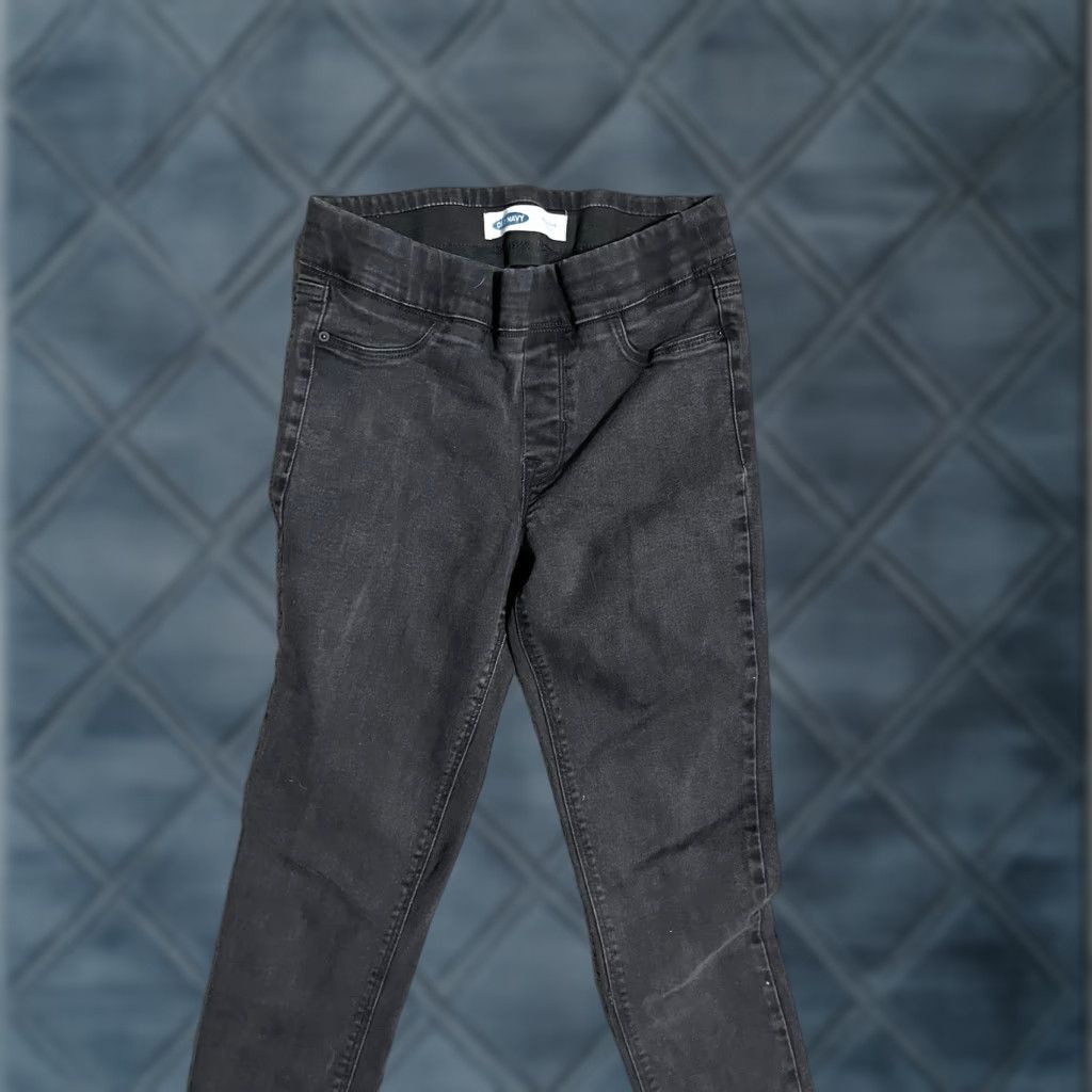 Old Navy OLD NAVY Women's Skinny Jeans ROCKSTAR JEGGINGS Sz 8 Long Black Denim Stretch Elastic Waist 29 in Inseam Regular Rise Size 30" / US 8 / IT 44 - 1 Thumbnail