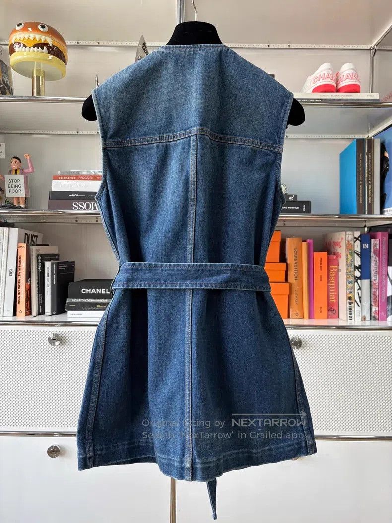 Gucci Gucci Blue lace-up double G horse buckle sleeveless denim Size XS / US 0-2 / IT 36-38 - 4 Thumbnail