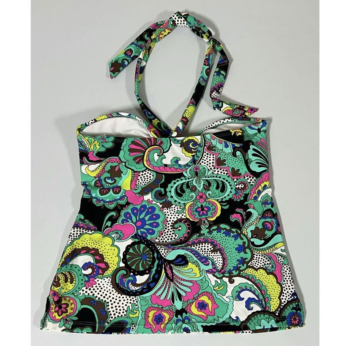 Other Island Escape Teal Paisley Tankini Top Swimwear Size 8 🩷✨ Size M / US 6-8 / IT 42-44 - 4 Thumbnail
