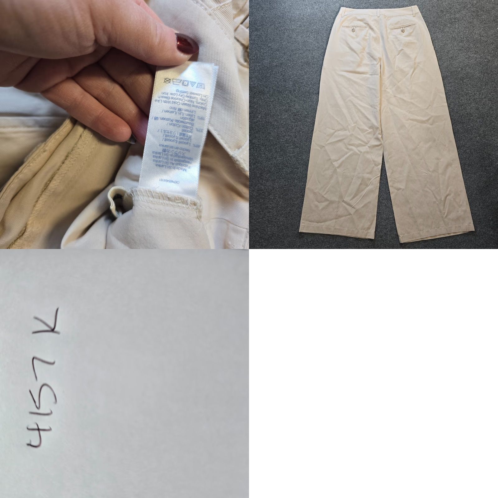 Madewell Madewell Pants Womens Size 12 Tall Beige Khaki Wide-Leg Pleated Capsule Casual Size 34" / US 12 / IT 48 - 8 Thumbnail