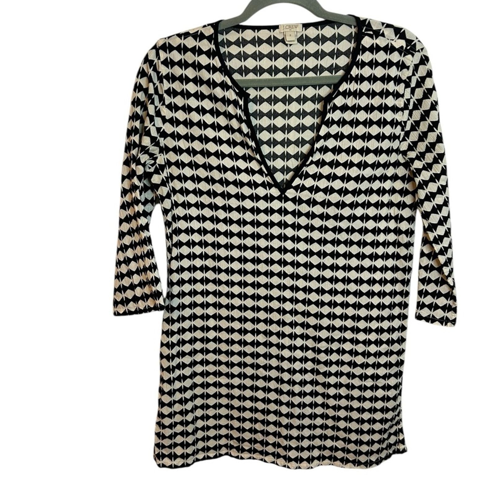 J.Crew J.Crew Geometric Tissue Tunic Swim Cover Dress Size S / US 4 / IT 40 - 1 Thumbnail