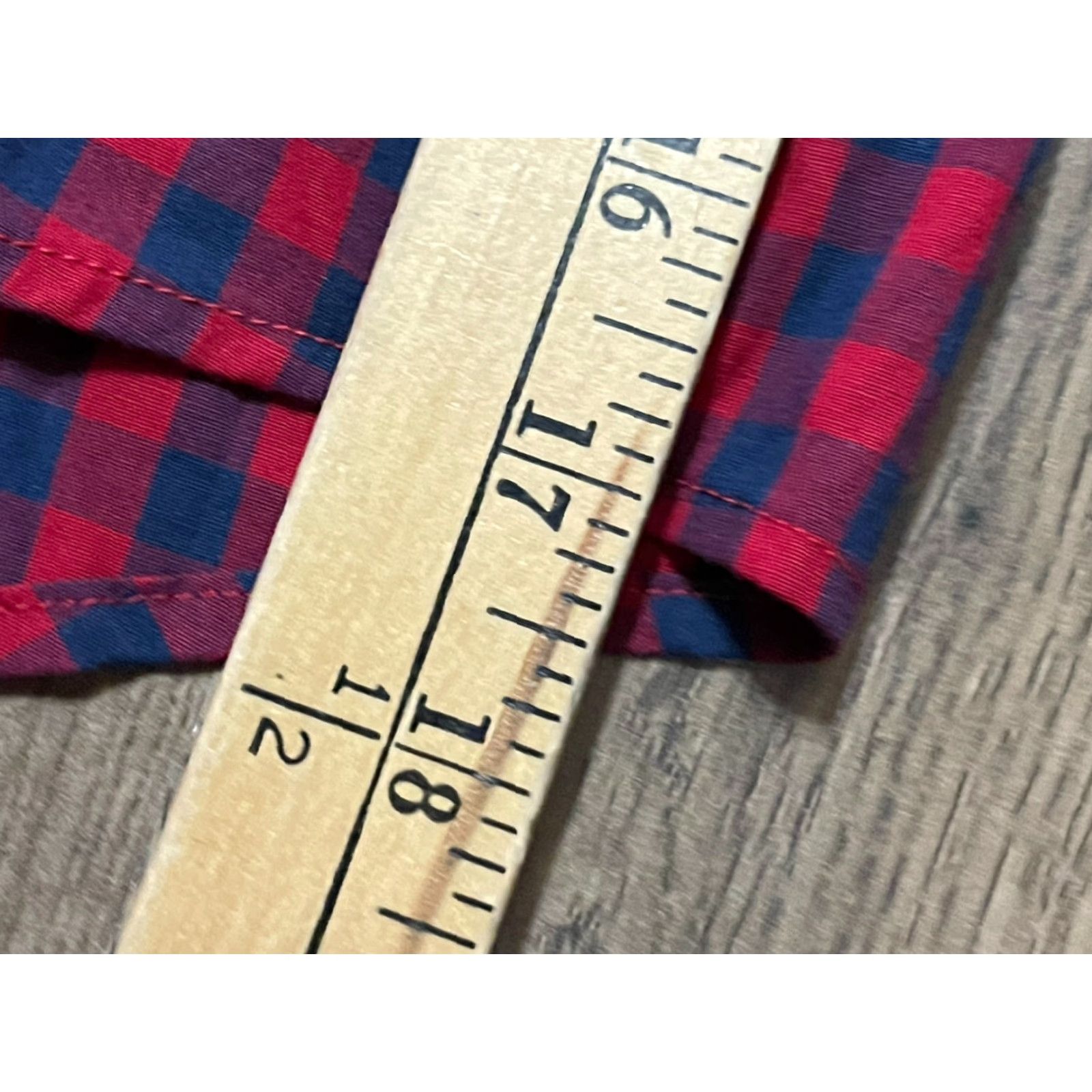 George George Shirt Mens XL Blue Red Plaid Button-Up Long Sleeve Classic Fit Size US XL / EU 56 / 4 - 6 Thumbnail