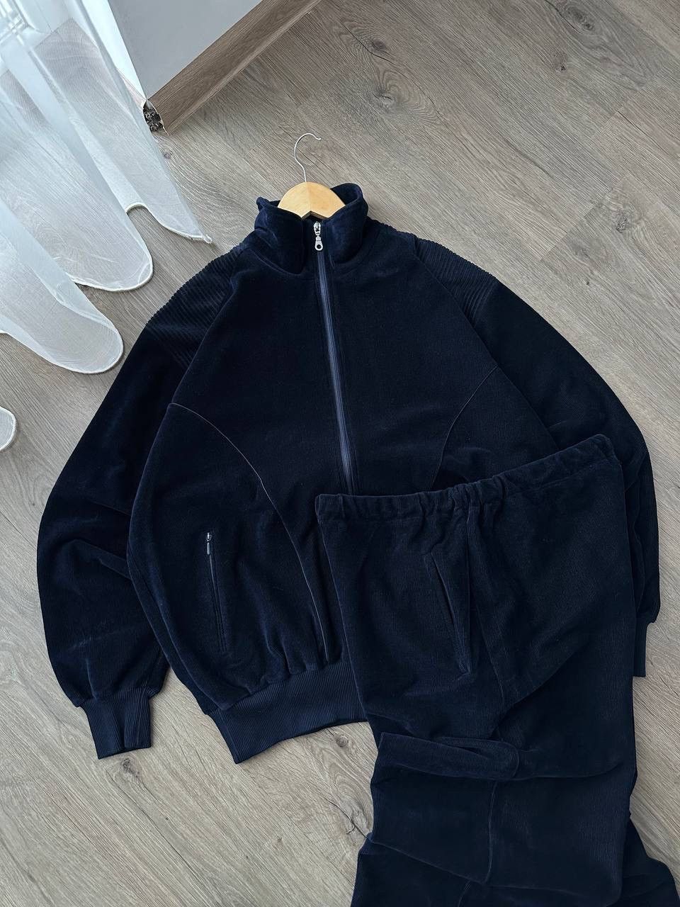 Vintage Vintage Japanese ISA Switzerland Blue Velvet Tracksuit Size 38R - 7 Thumbnail