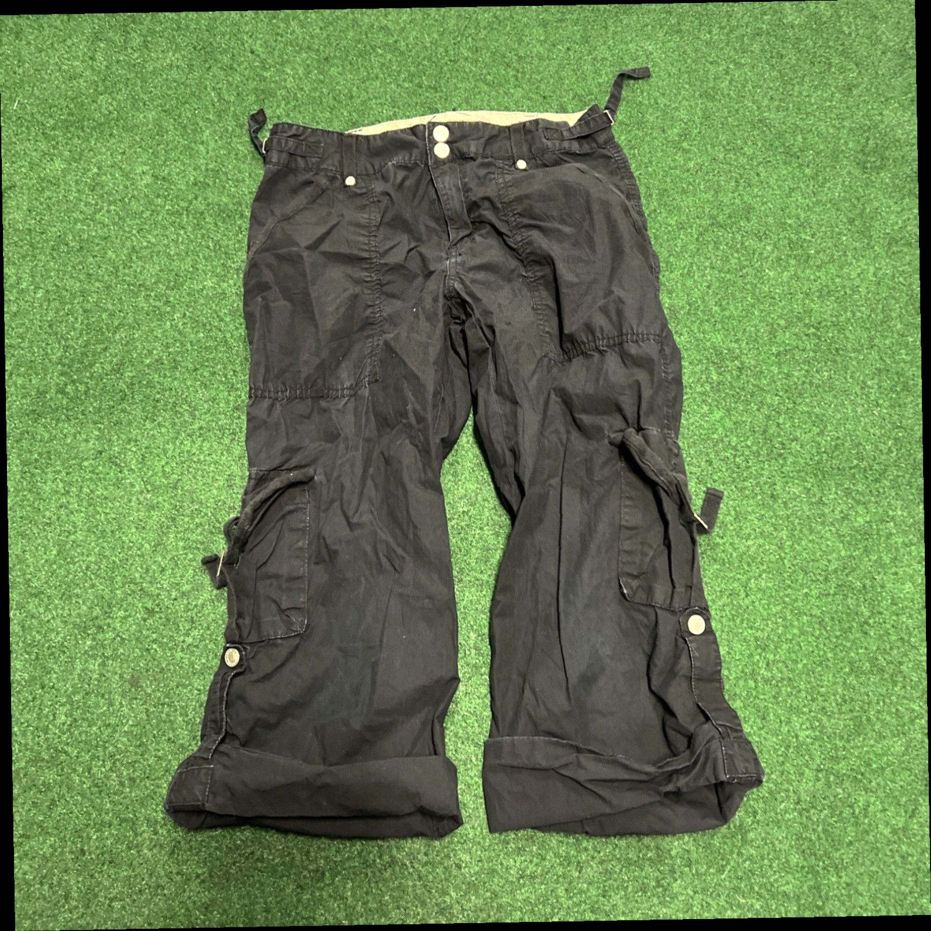 Faded Glory Faded Glory Womens Capris Sz 4 Black Utility Outdoors Summer Size ONE SIZE - 1 Thumbnail