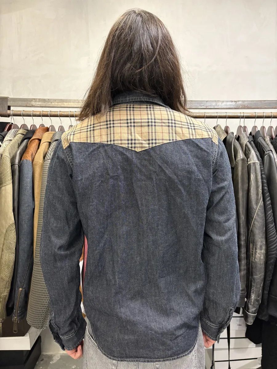 Burberry 2000s Burberry Tartan Blue Denim Shirt Size US M / EU 48-50 / 2 - 3 Thumbnail