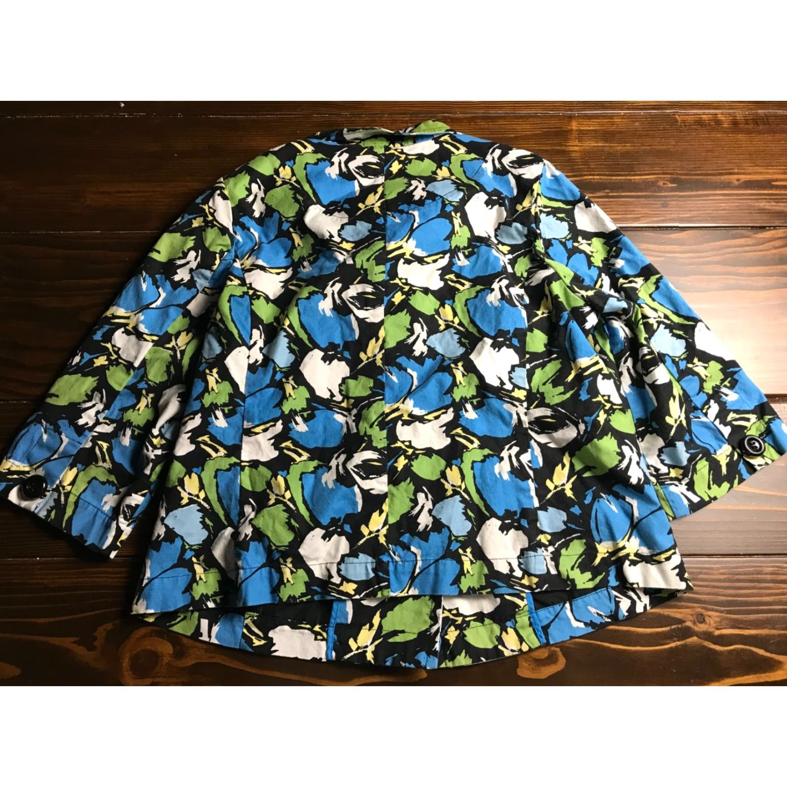 Charter Club Charter Club Jacket Women 1X Blue Black Green Lightweight 3/4 Sleeve Colorful Basic Jacket Womens Size XL / US 12-14 / IT 48-50 - 2 Thumbnail