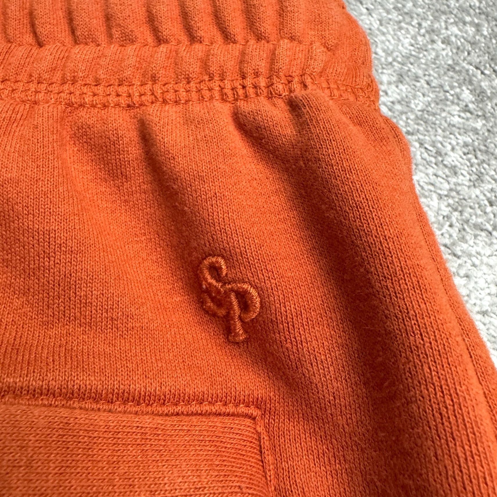Palace Maison Article Sweatpants Men Medium 32x26 Rust Orange Fleece Jogger Shoe Palace Size US 31 - 7 Thumbnail