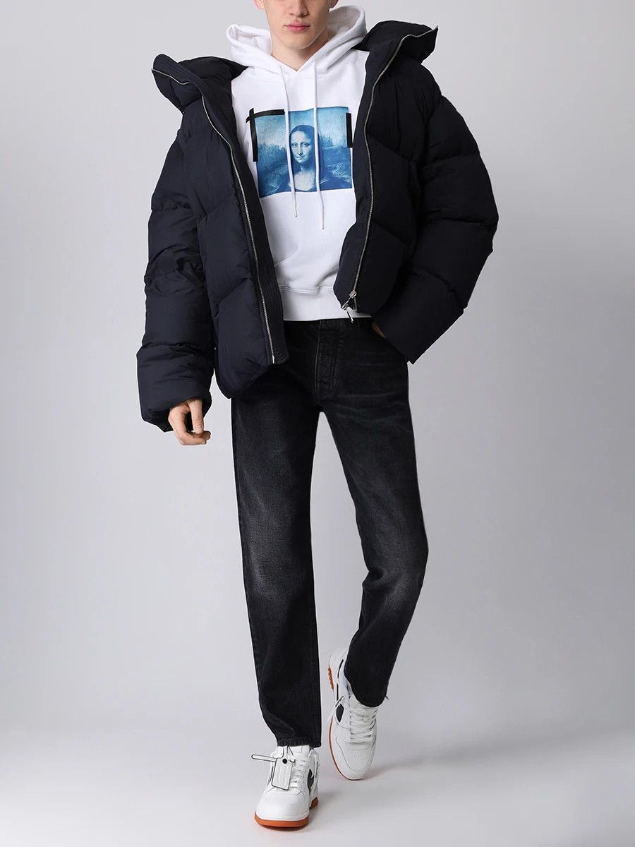 Off-White White Mona Lisa Logo Oversized Hoodie Size US L / EU 52-54 / 3 - 4 Thumbnail