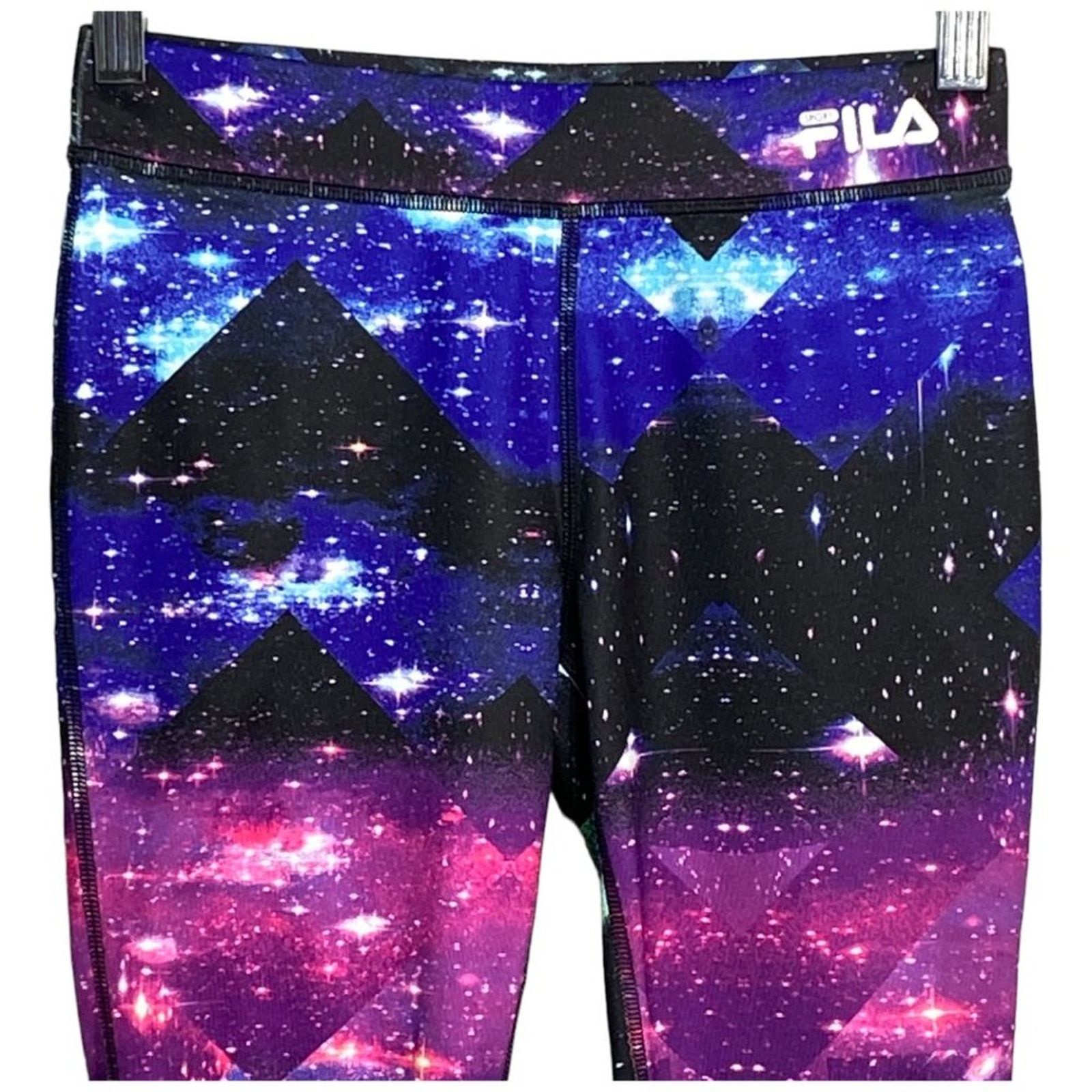 Fila FILA SPORT High-Waisted Capri Leggings Galaxy Print Size M Size 30" / US 8 / IT 44 - 3 Thumbnail