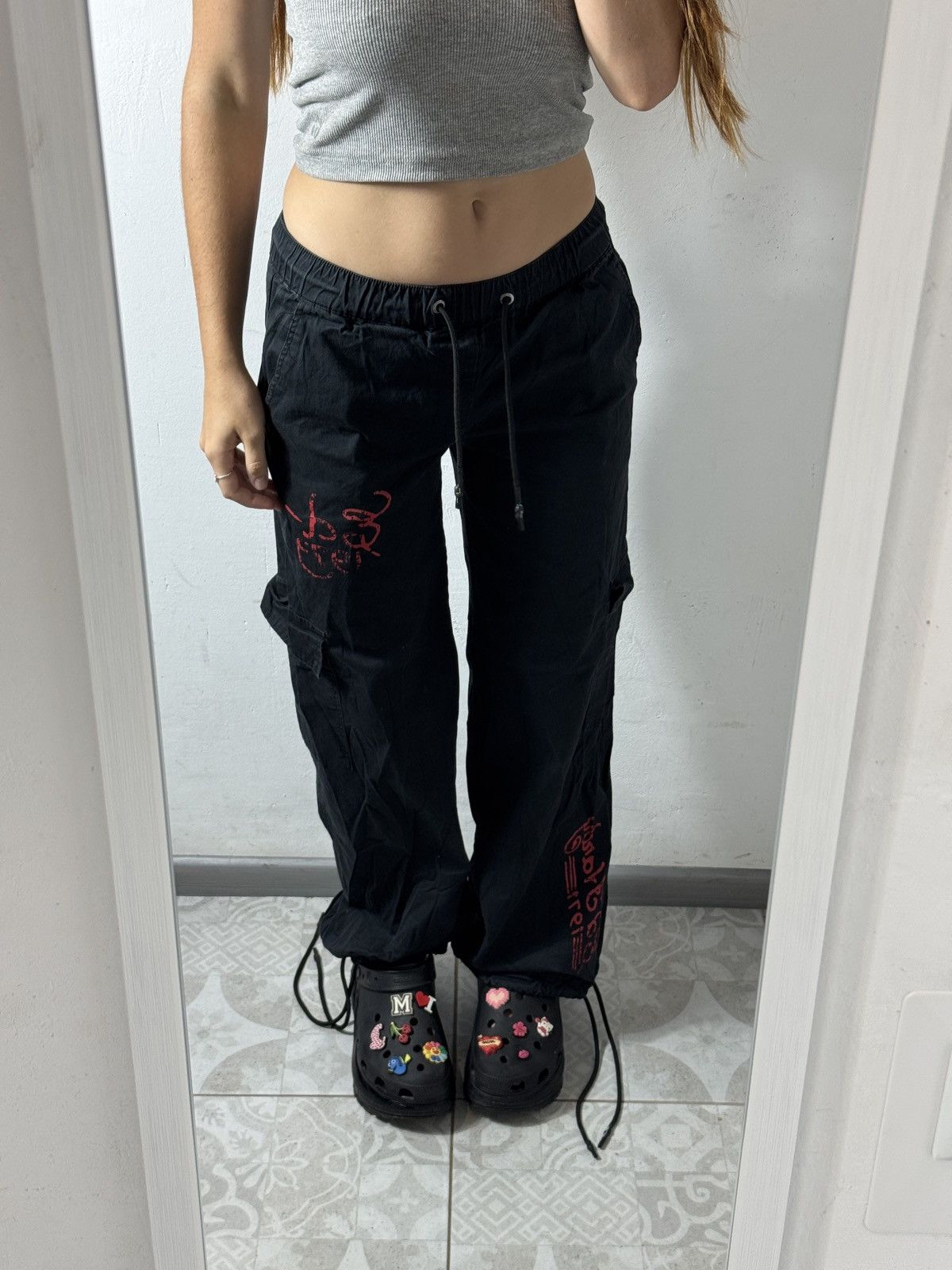 Ed Hardy ED HARDY GORPCORE DRAGON 2000s PANTS Size 27" / US 4 / IT 40 - 2 Thumbnail
