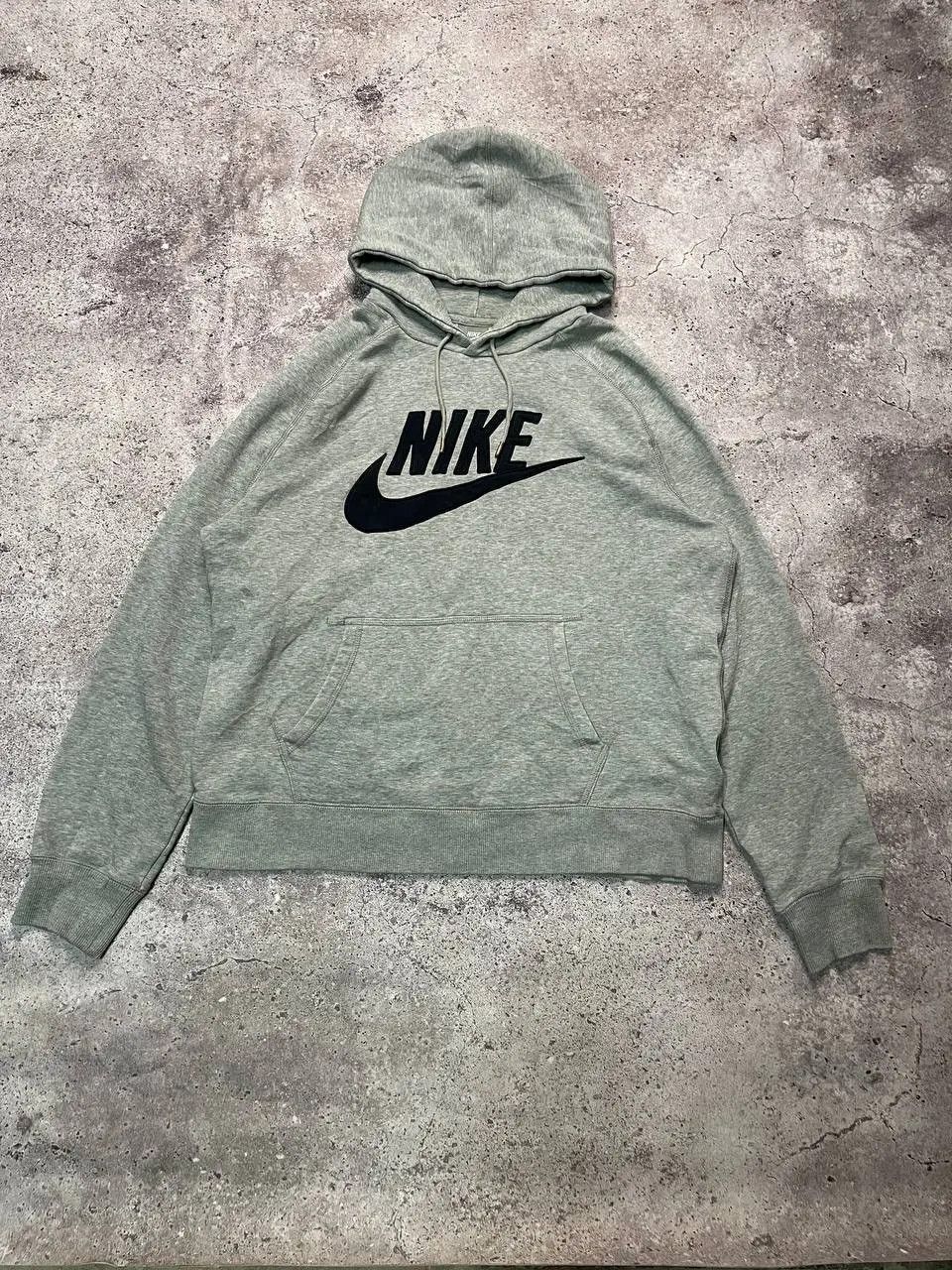 Nike Light Grey Sports Pullover Sweatshirt Hoodie Men's L
