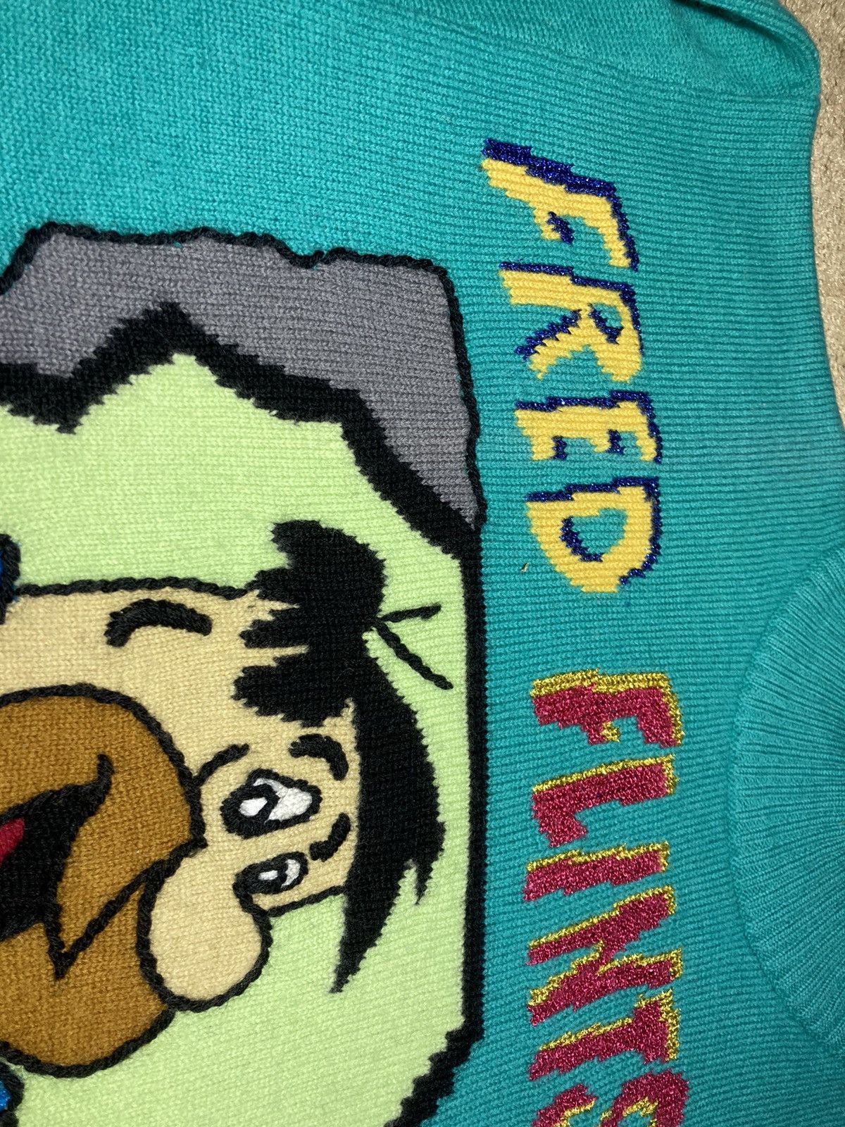 Japanese Brand AW91 Ficce Yoshiyuki Konishi Fred Flintstone Knit Sweat Uomo Size US M / EU 48-50 / 2 - 4 Thumbnail