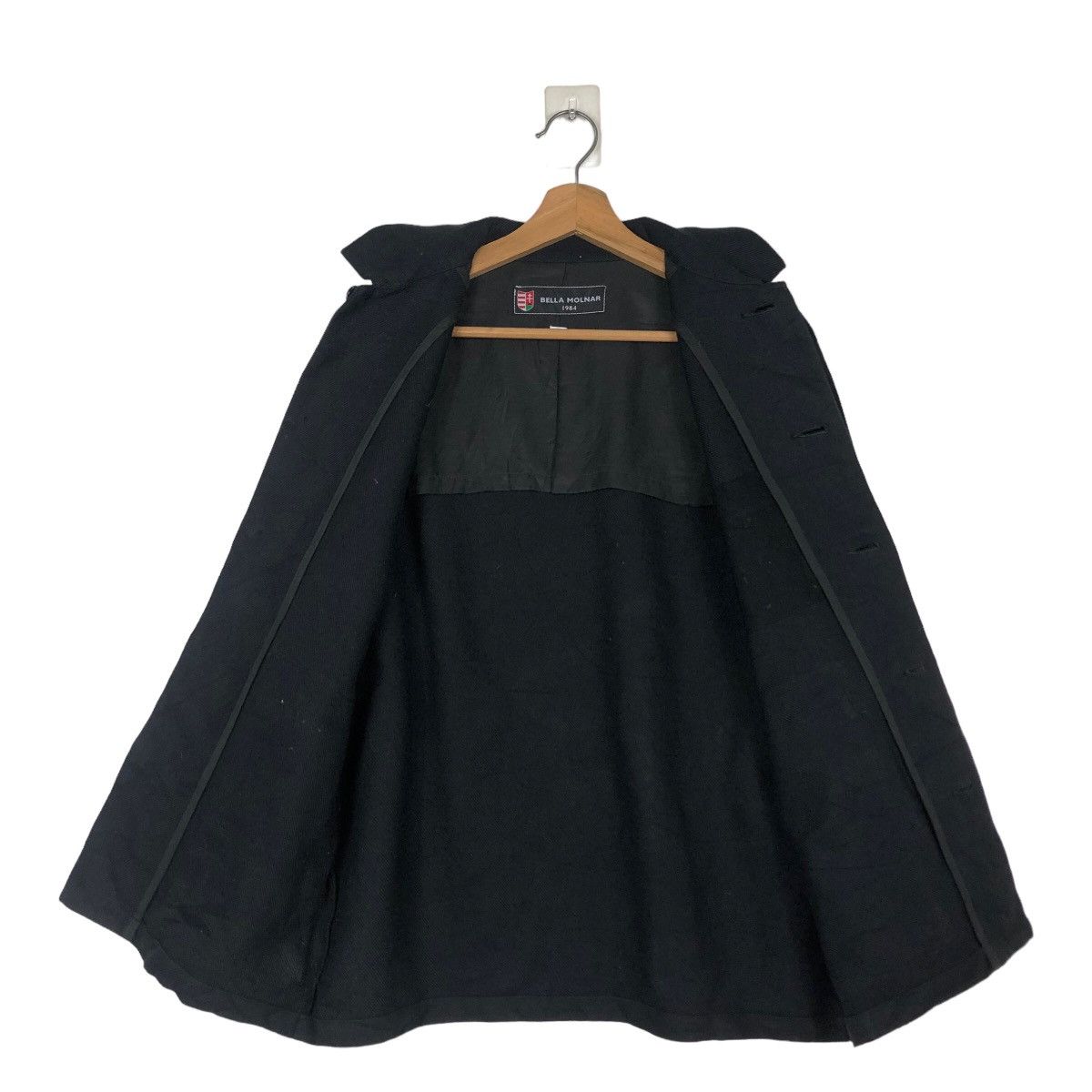 Issey Miyake 🔥Vintage Wool Button Jacket Bella Molnar 1984 Rich Black Size US M / EU 48-50 / 2 - 13 Thumbnail