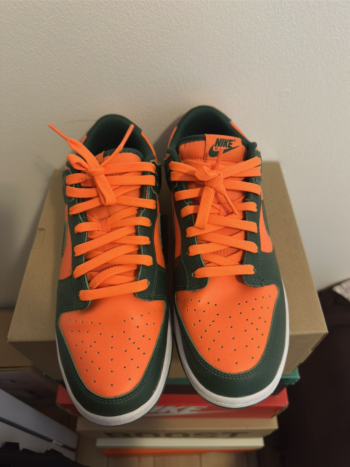 Nike Nike Dunk Low Retro (Miami Hurricanes) Size US 10.5 / EU 43-44 - 3 Thumbnail