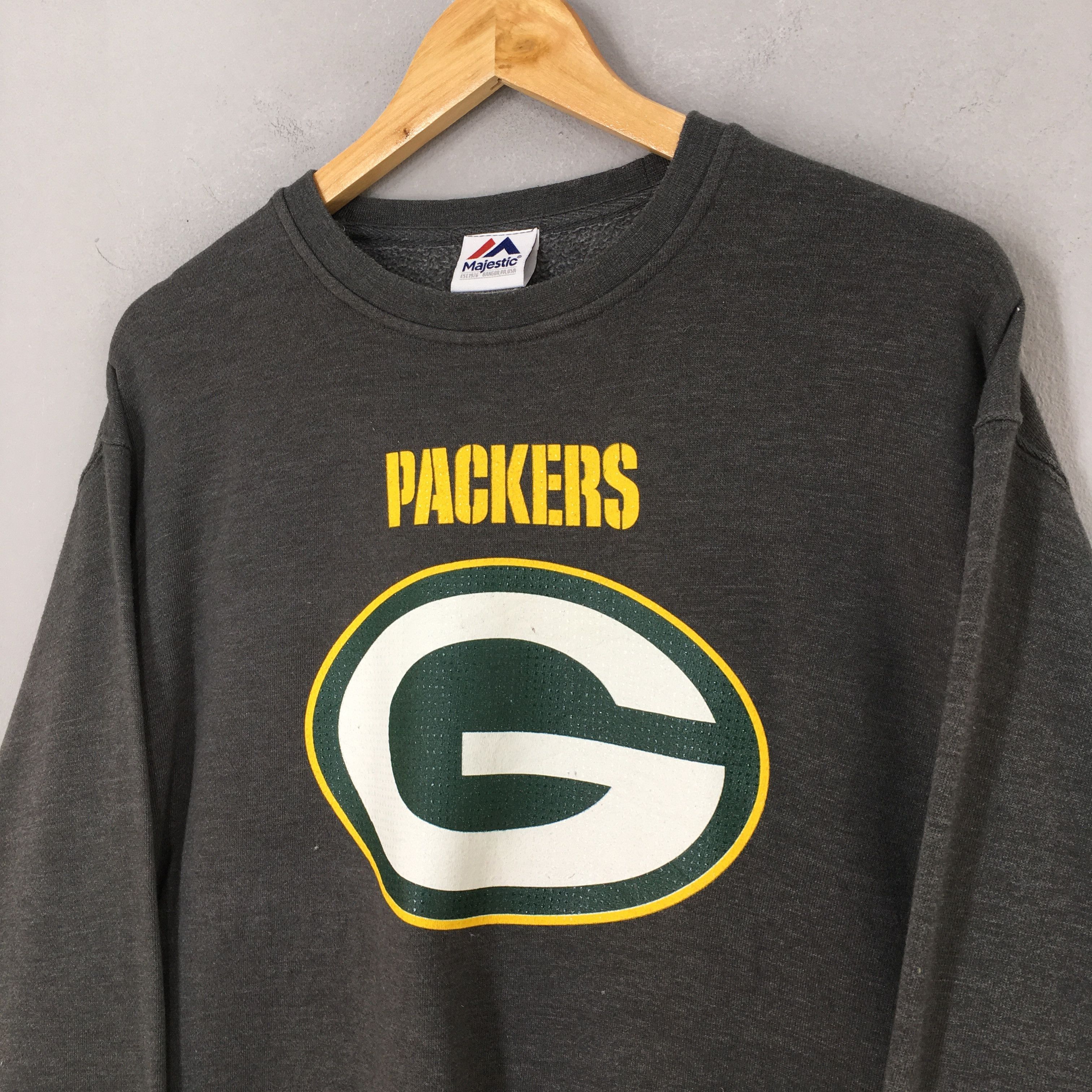 NFL Vintage Green Bay NFL Packers Gray Sweater XLarge Size US XL / EU 56 / 4 - 3 Thumbnail