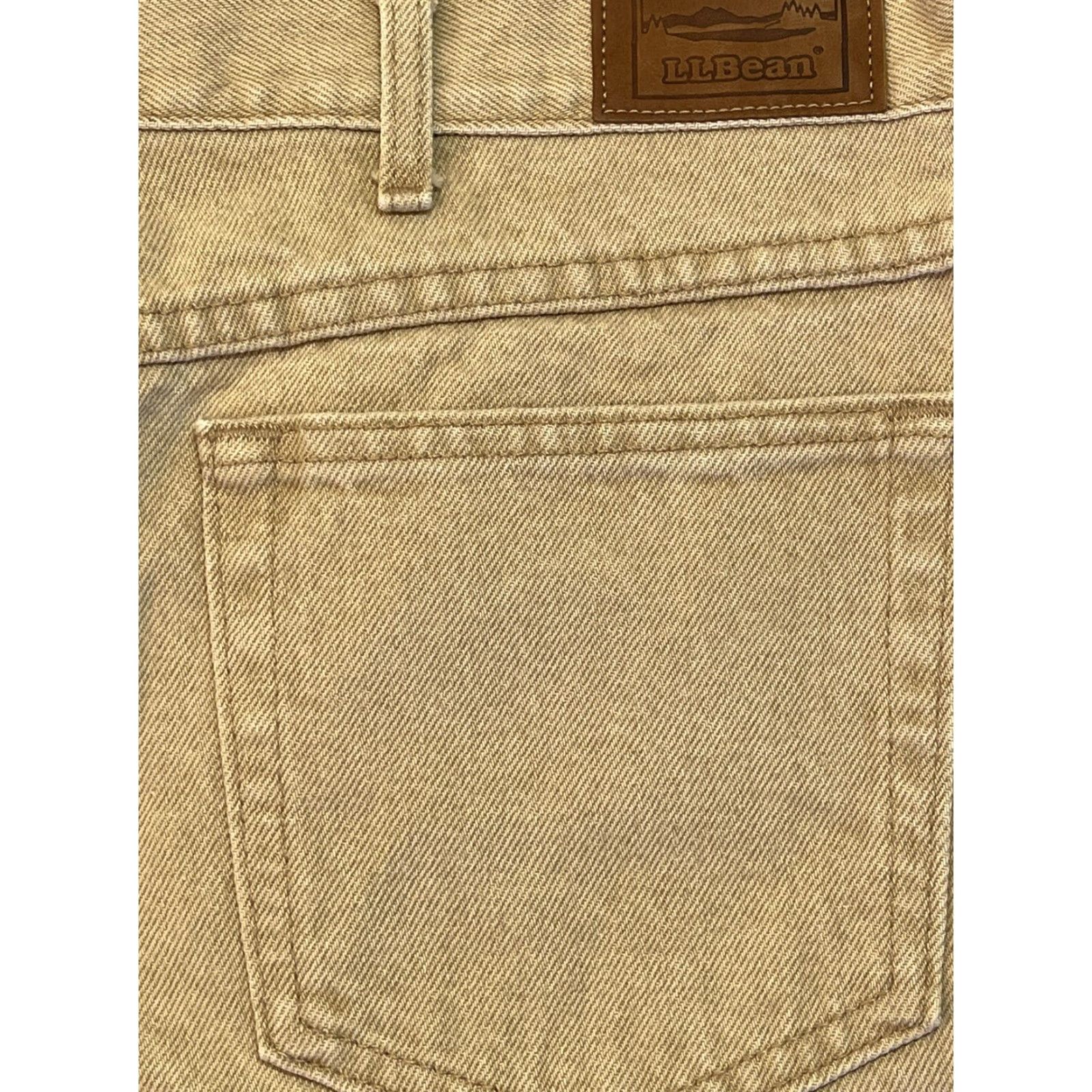Vintage VINTAGE L.L. Bean Mens 90s USA Tan Denim Jean Shorts Flat Front Hiking Outdoor 42 Shirt/Shorts? Size US 42 / EU 58 - 5 Thumbnail