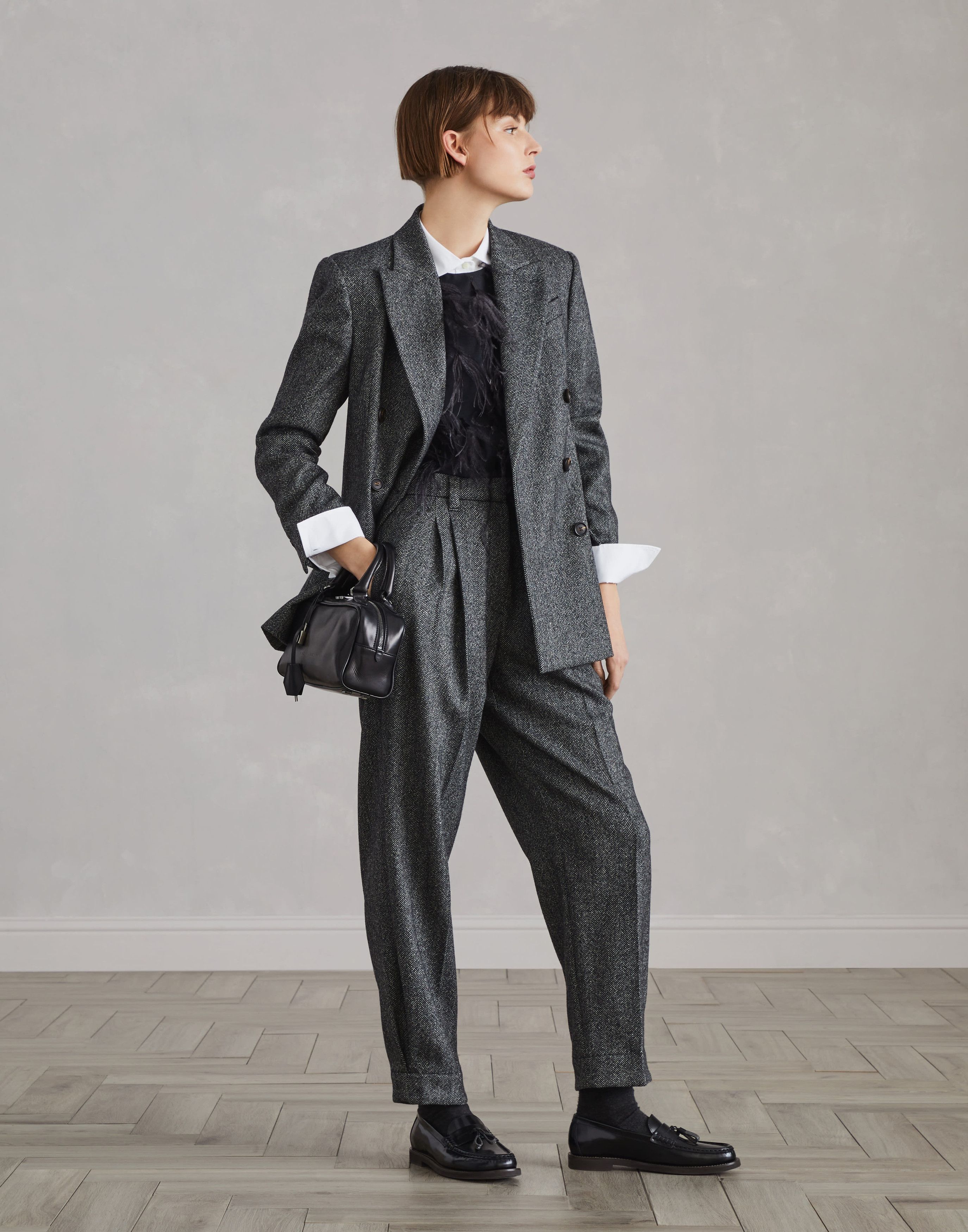 Brunello Cucinelli o1la1rc1a1025 Blazer in Grey Size M / US 6-8 / IT 42-44 - 4 Thumbnail
