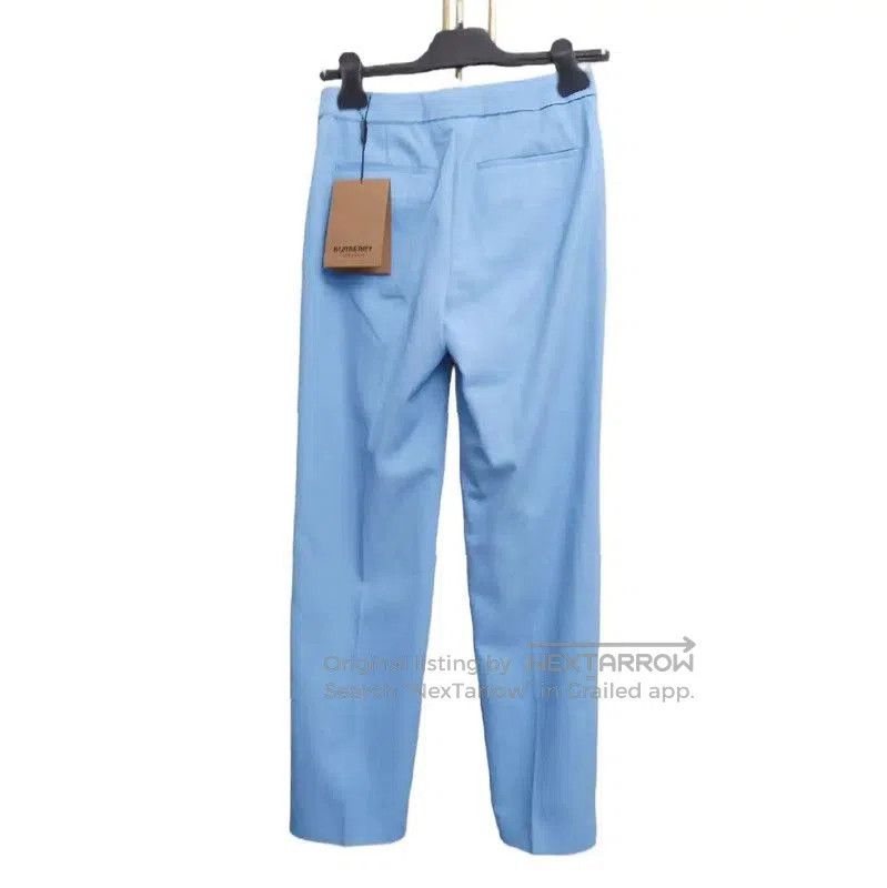 Burberry Burberry XS Blue Cotton Casual Pants for Women. Size 22" - 5 Thumbnail