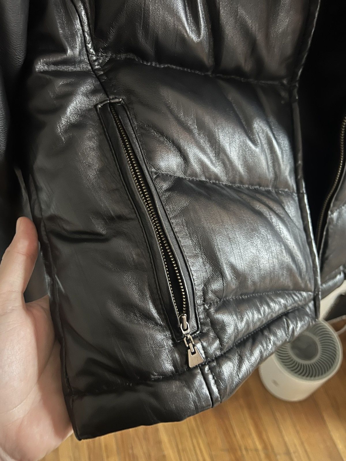 Balmain Balmain Paris Cropped Leather Puffer / Down Jacket Size US M / EU 48-50 / 2 - 4 Thumbnail