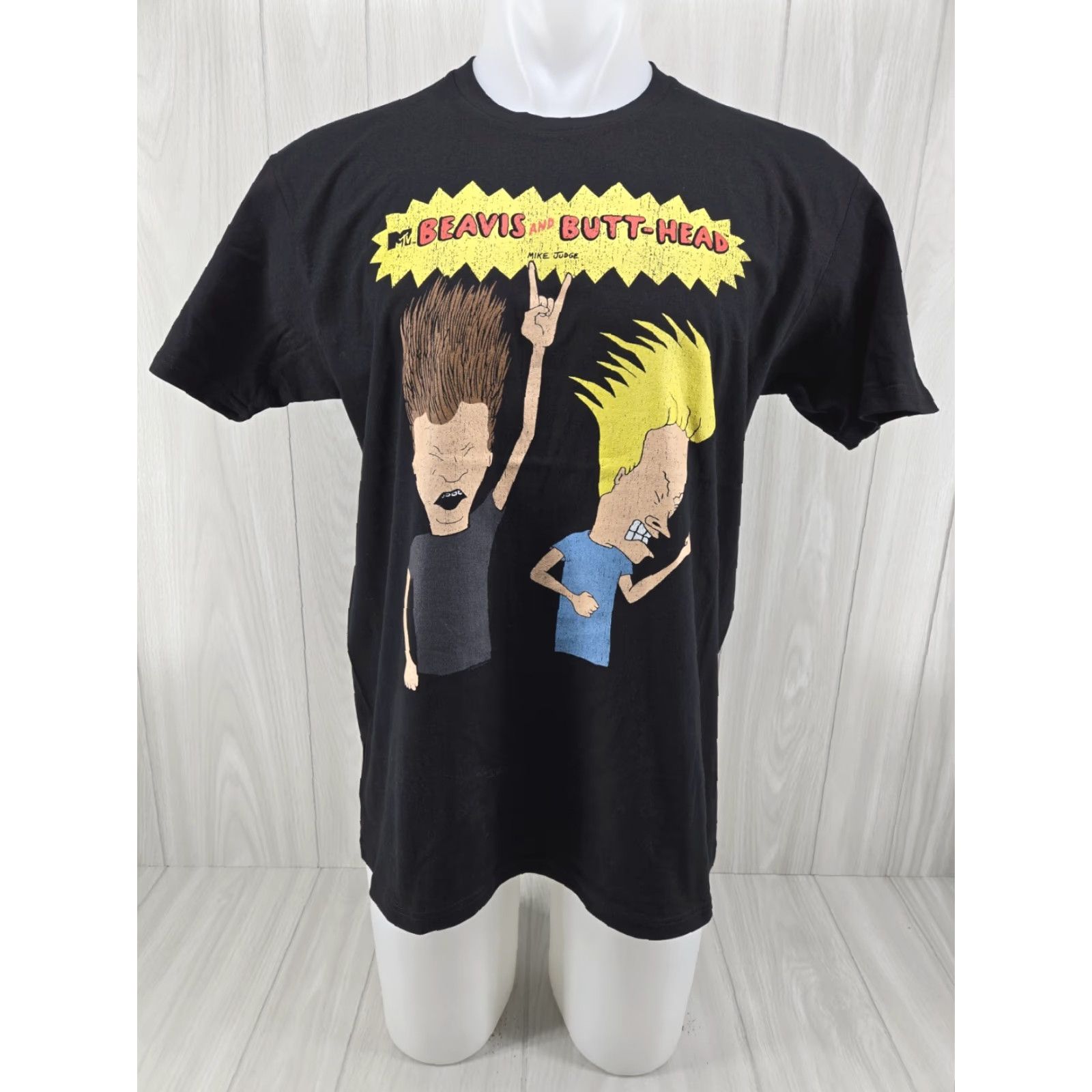 Vintage VINTAGE Beavis and Butthead MTV TV T-Shirt Large Black Mens Shirt Short Sleeve Graphic Print 1990s Size US L / EU 52-54 / 3 - 2 Thumbnail