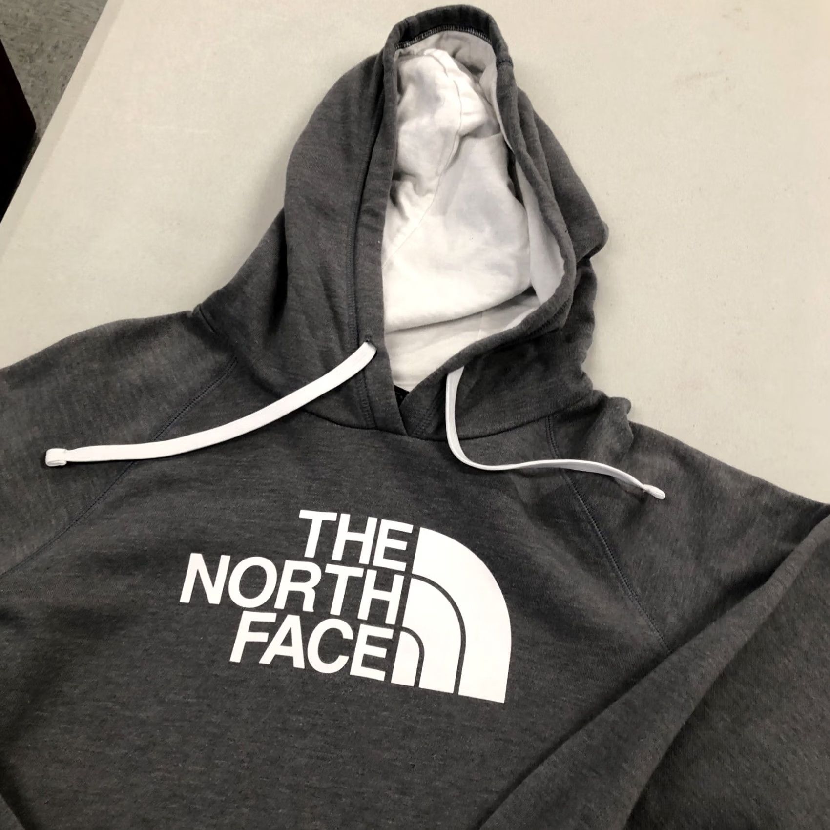 The North Face The North Face Spell Out Womens Large Gray Pullover Hoodie Sweater, The North Face, Hoodie, Women, Large, Gray, Pullover, Fleece, Activewear, 90s? Size L / US 10 / IT 46 - 2 Thumbnail