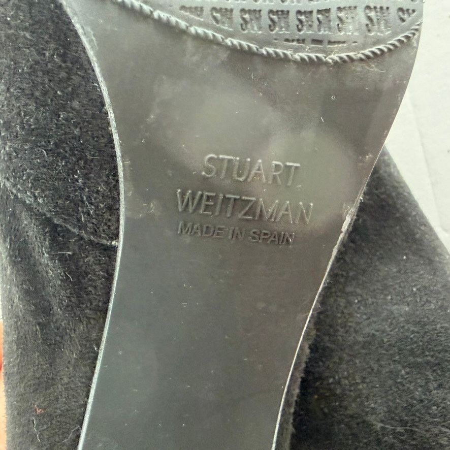 Stuart Weitzman Stuart Weitzman Black Over Knee Stretch Suede Heel Boot 7.5 Size US 7.5 / IT 37.5 - 6 Thumbnail